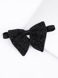Alvaro Castagnino Men Black Embellished Butterfly Bow Tie