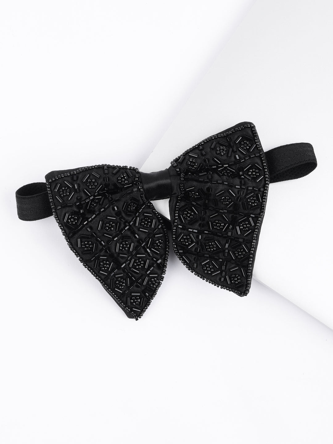 Alvaro Castagnino Men Black Embellished Butterfly Bow Tie