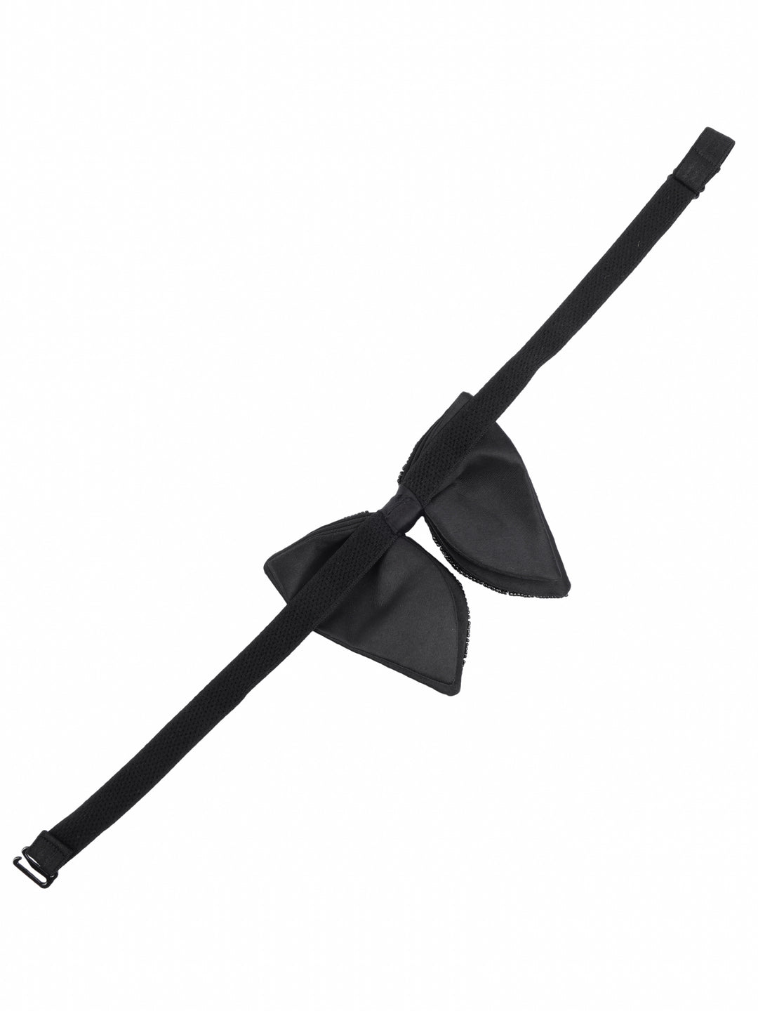 Alvaro Castagnino Men Black Embellished Butterfly Bow Tie