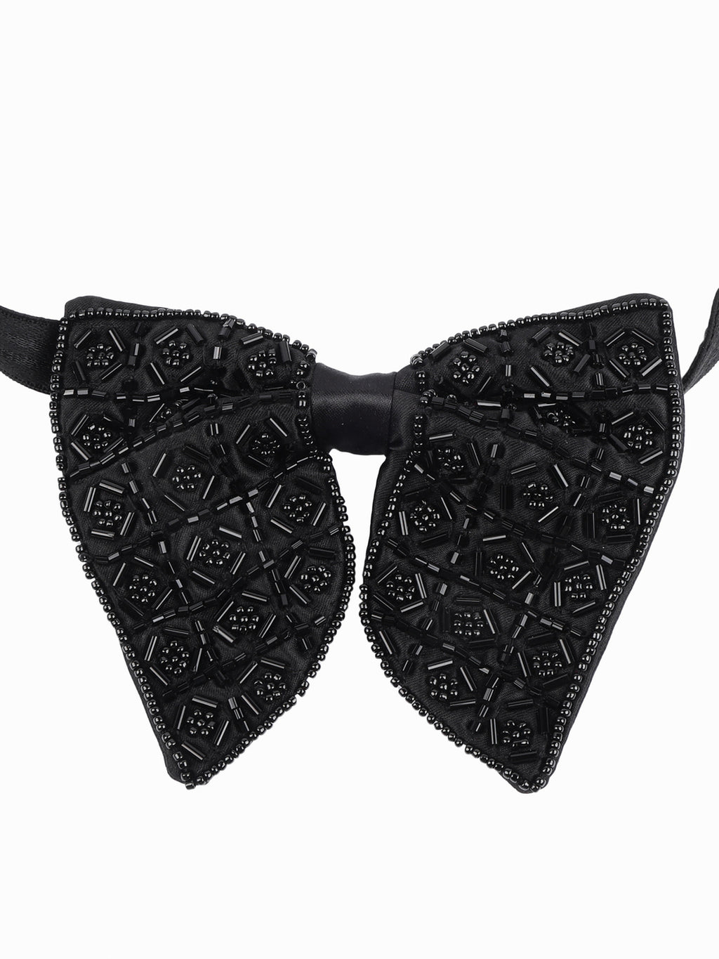 Alvaro Castagnino Men Black Embellished Butterfly Bow Tie