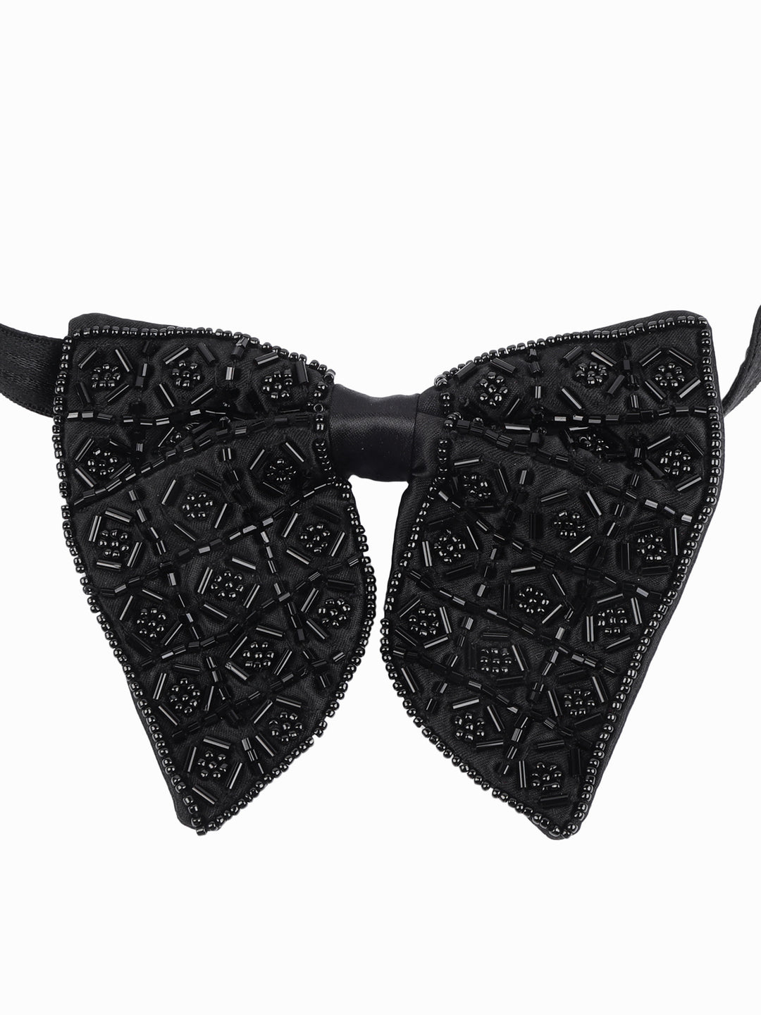 Alvaro Castagnino Men Black Embellished Butterfly Bow Tie