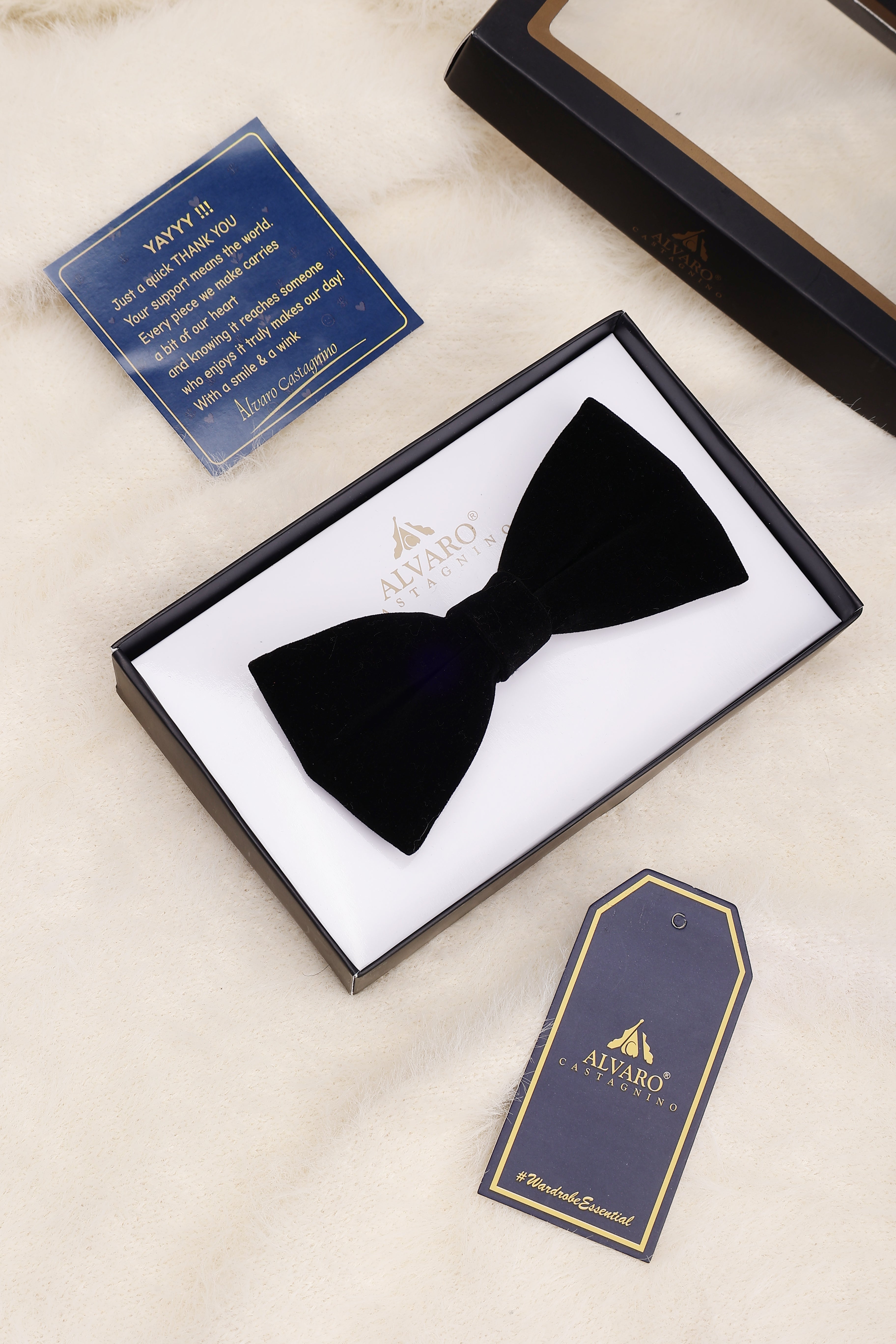 Black Velvet Bow Tie