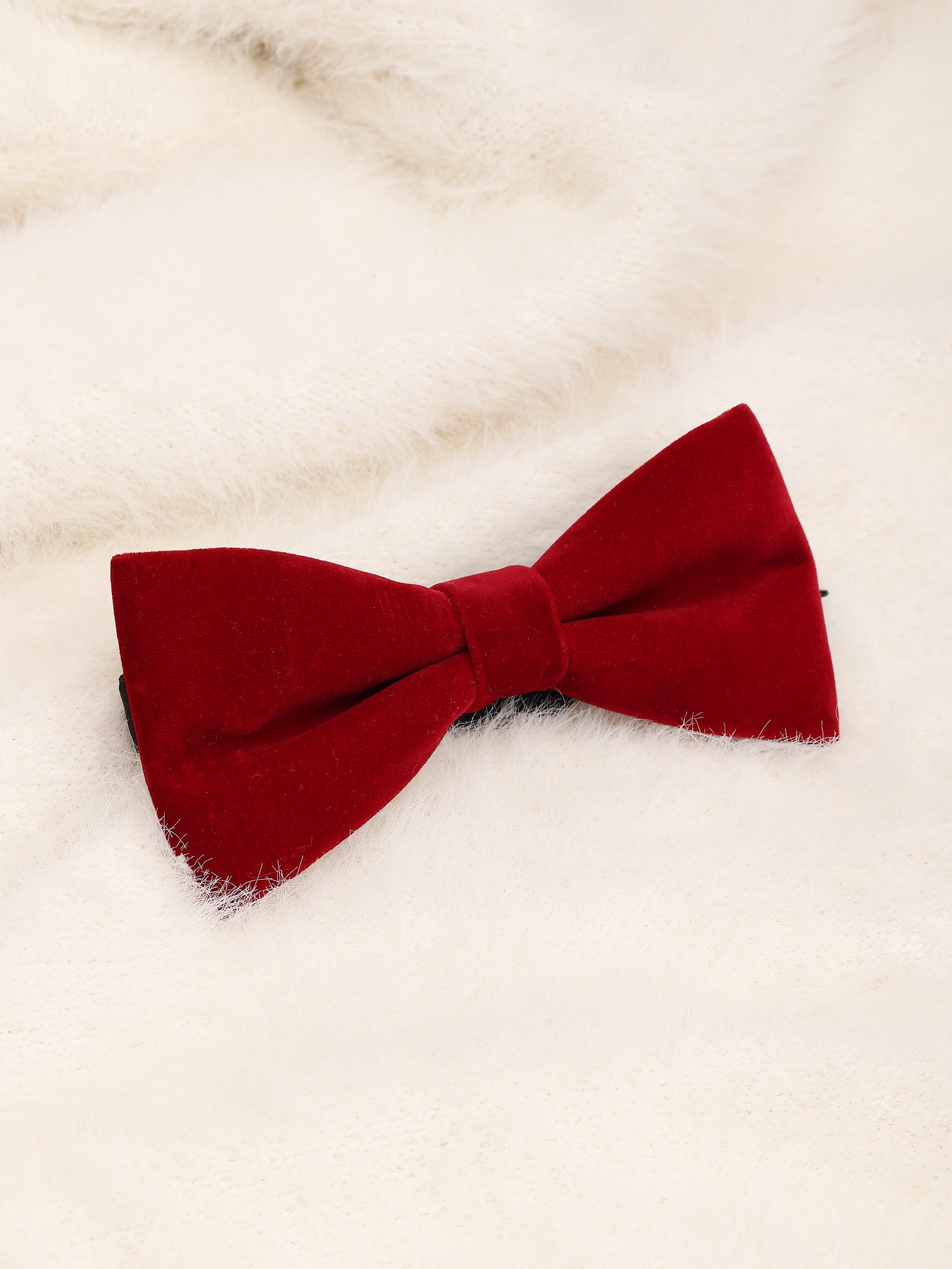 Maroon Velvet Bow Tie