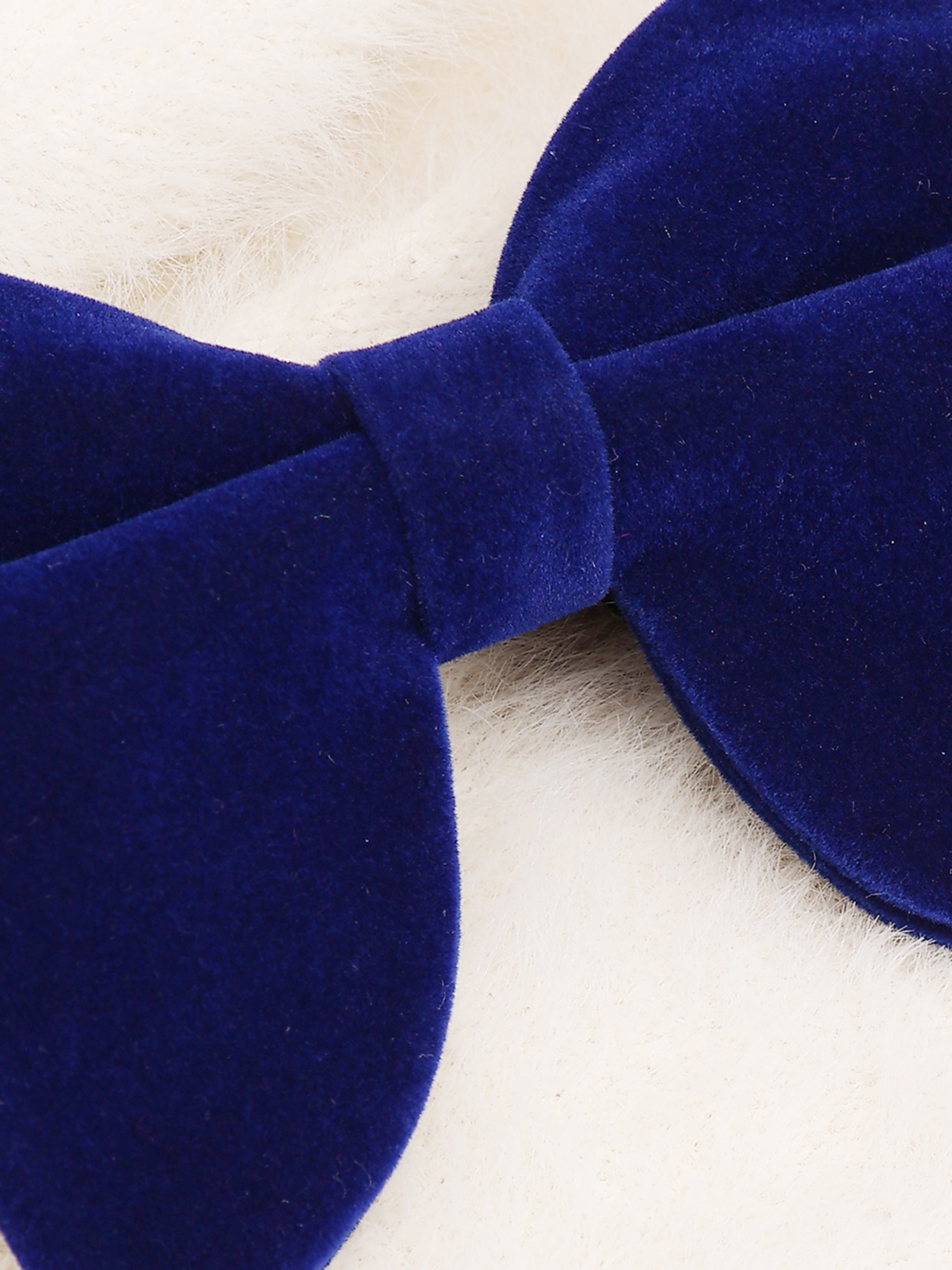 Deep Blue Velvet Butterfly Bow Tie