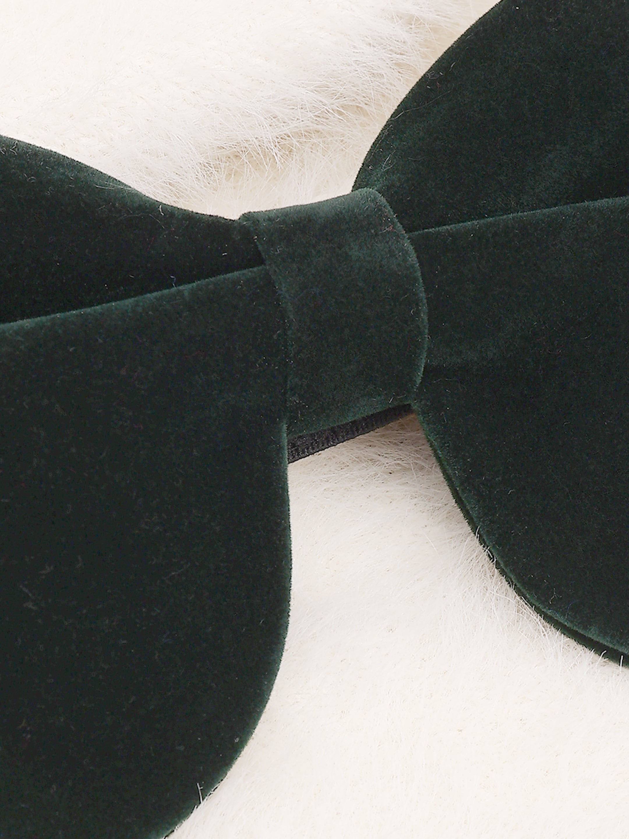 Dark Green Velvet Butterfly Bow Tie