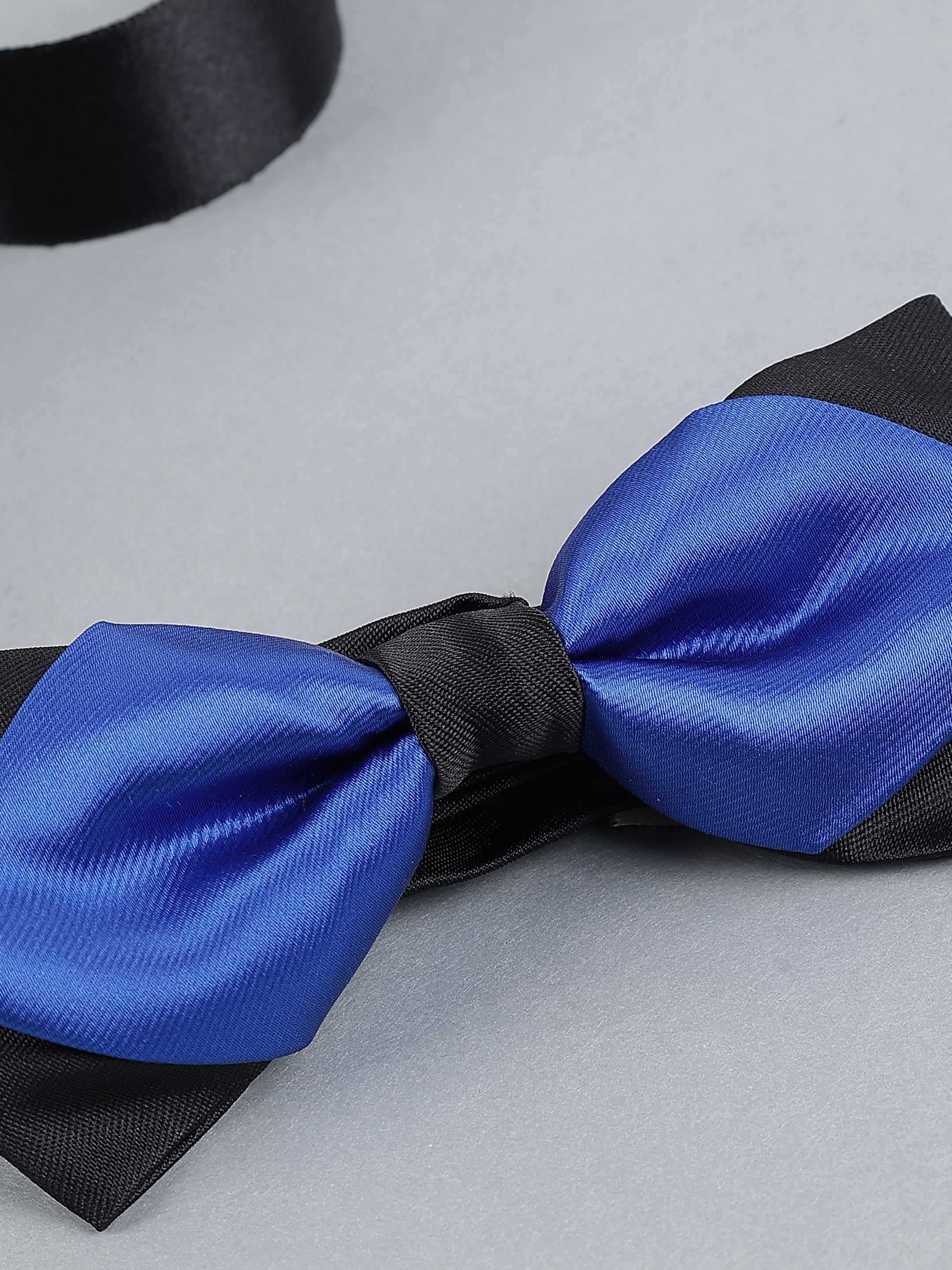 Dual-Tone Royal Blue & Black Bow Tie