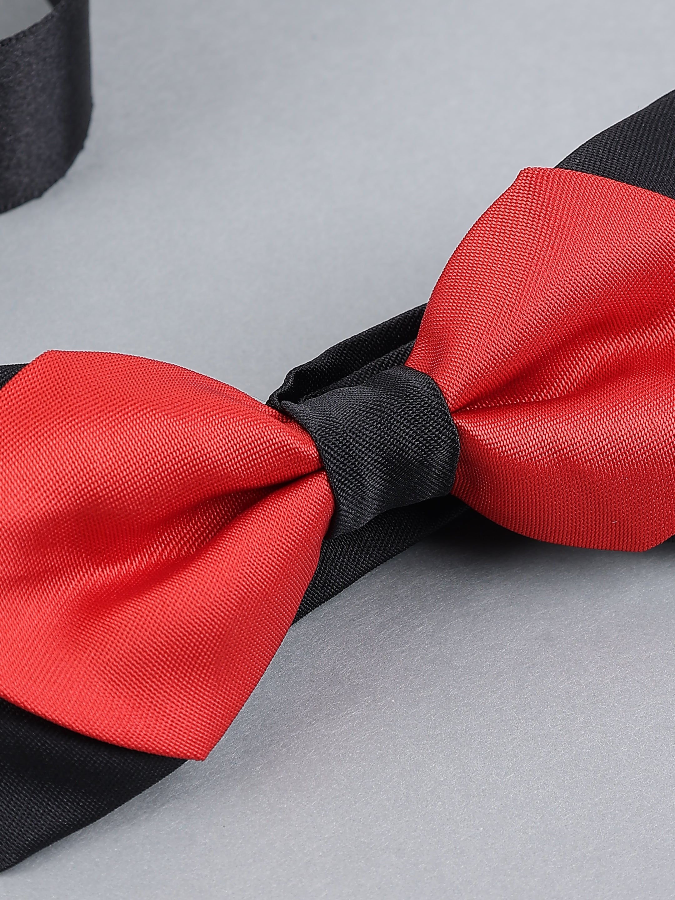 Dual-Tone Red & Black Bow Tie