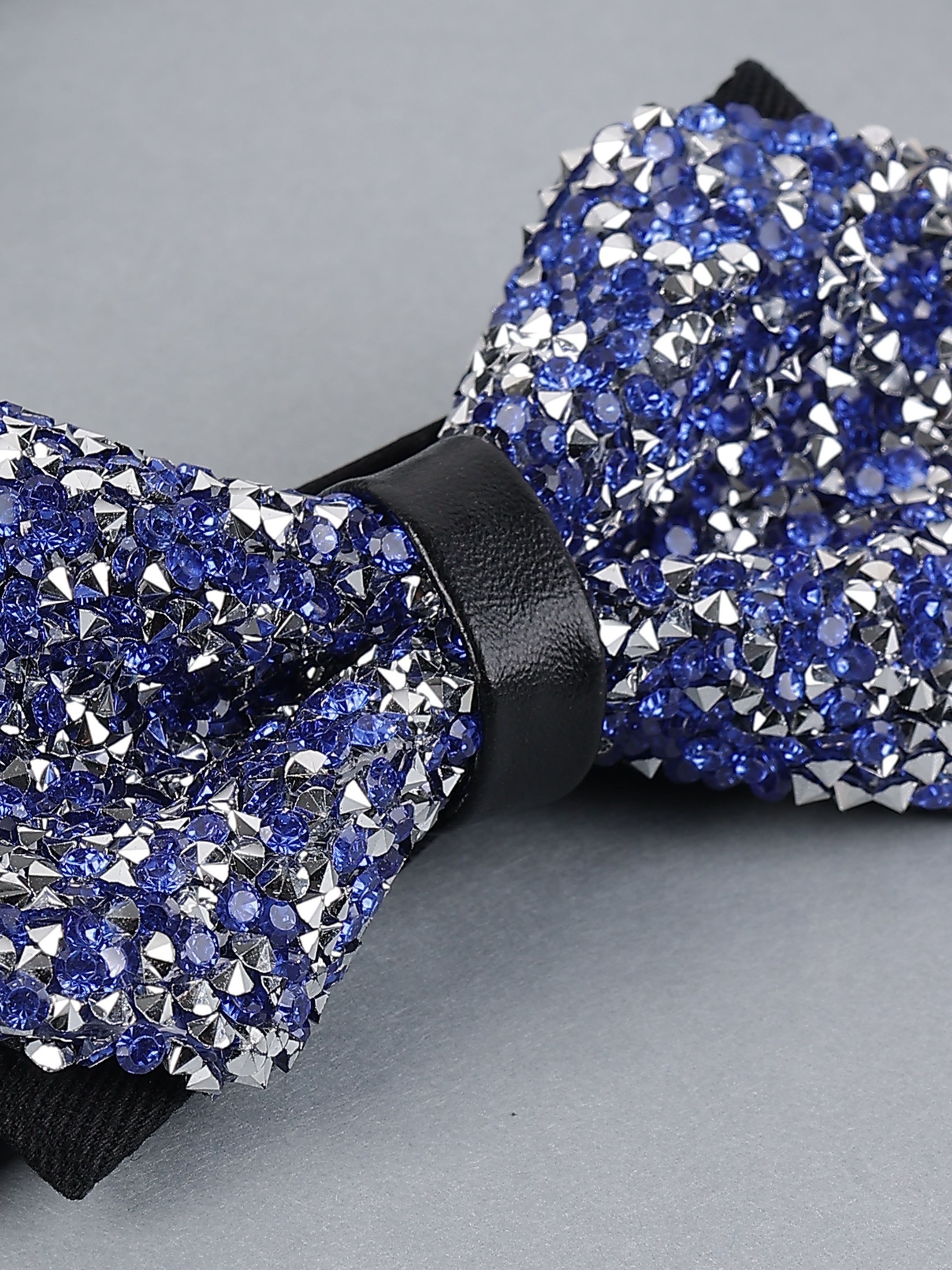 Royal Blue & Silver Jeweled Bow Tie