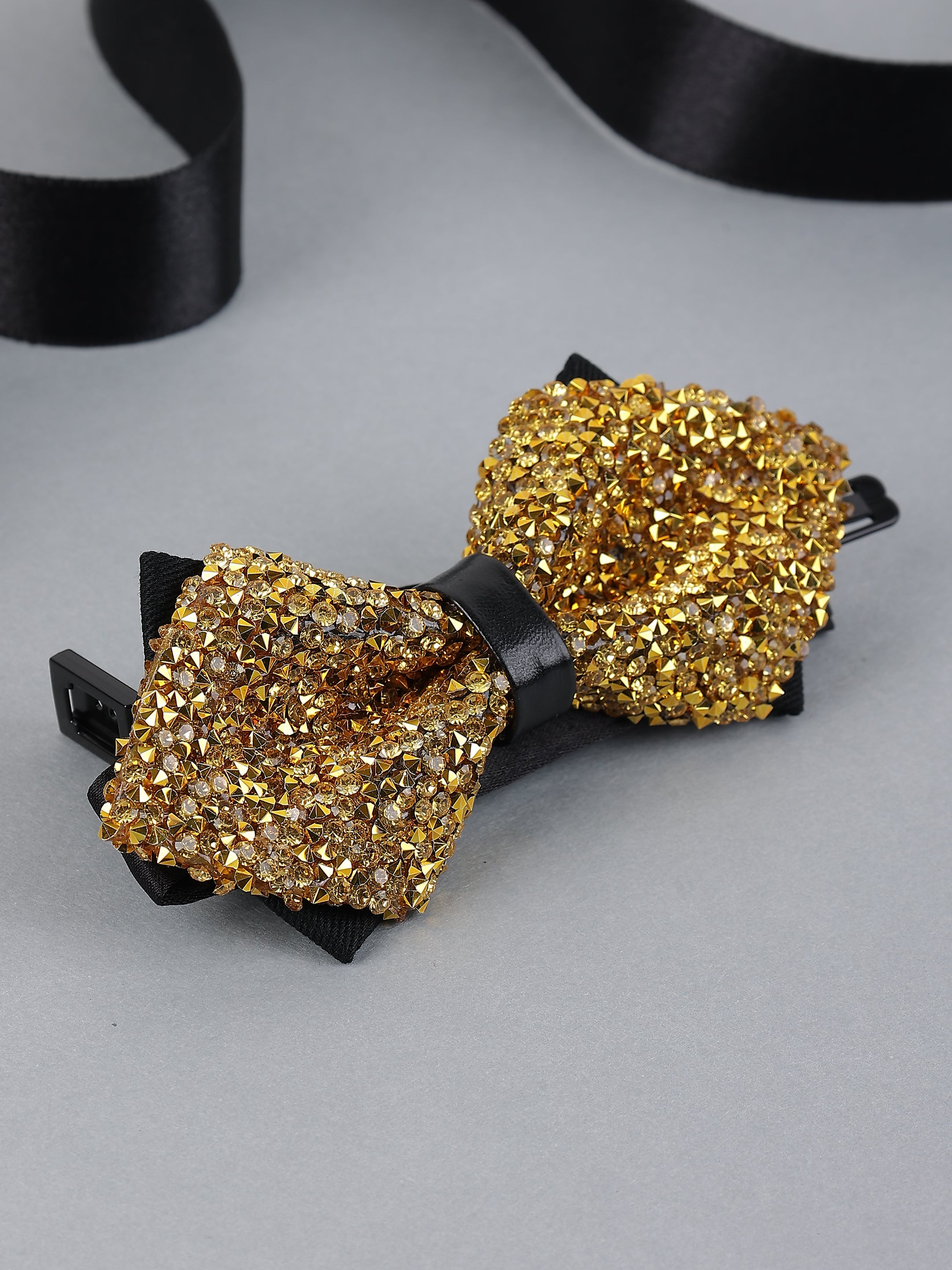Citrine & Gold Jeweled Bow Tie