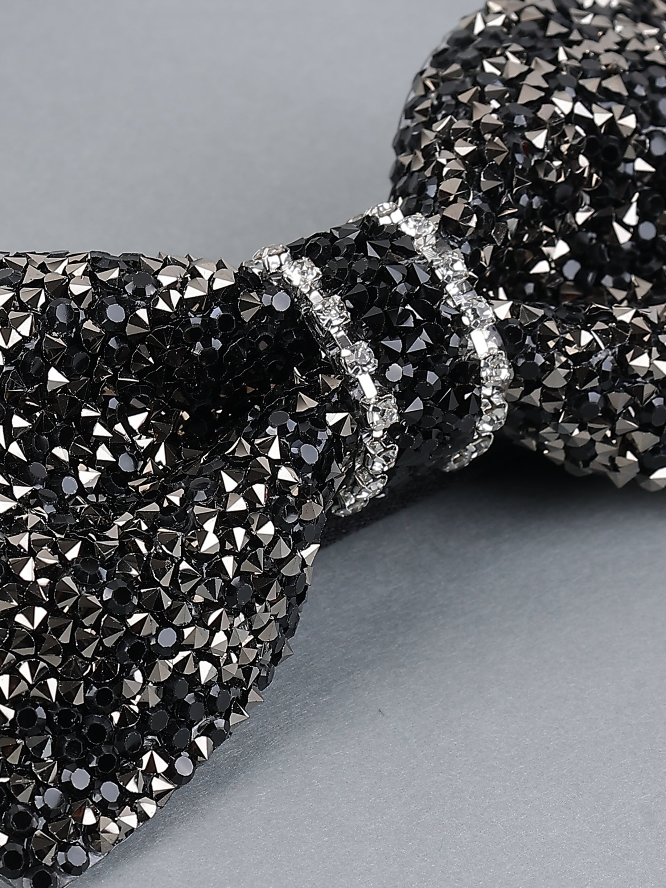 Onyx & Gunmetal Pavé Bow Tie