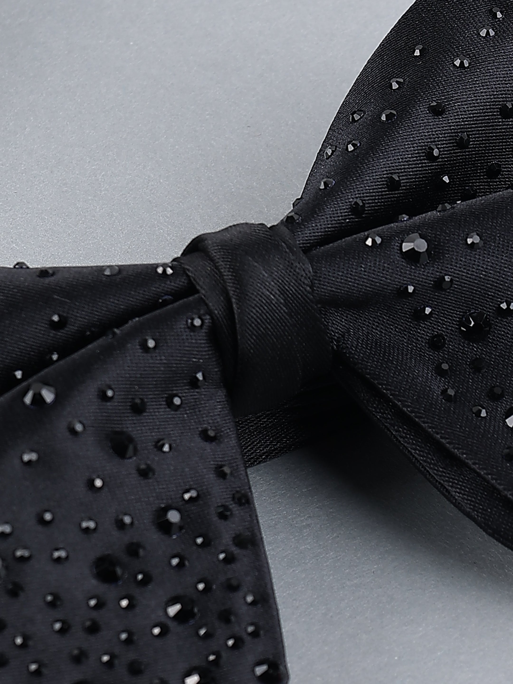 Black Onyx Stardust Embellished Bow Tie