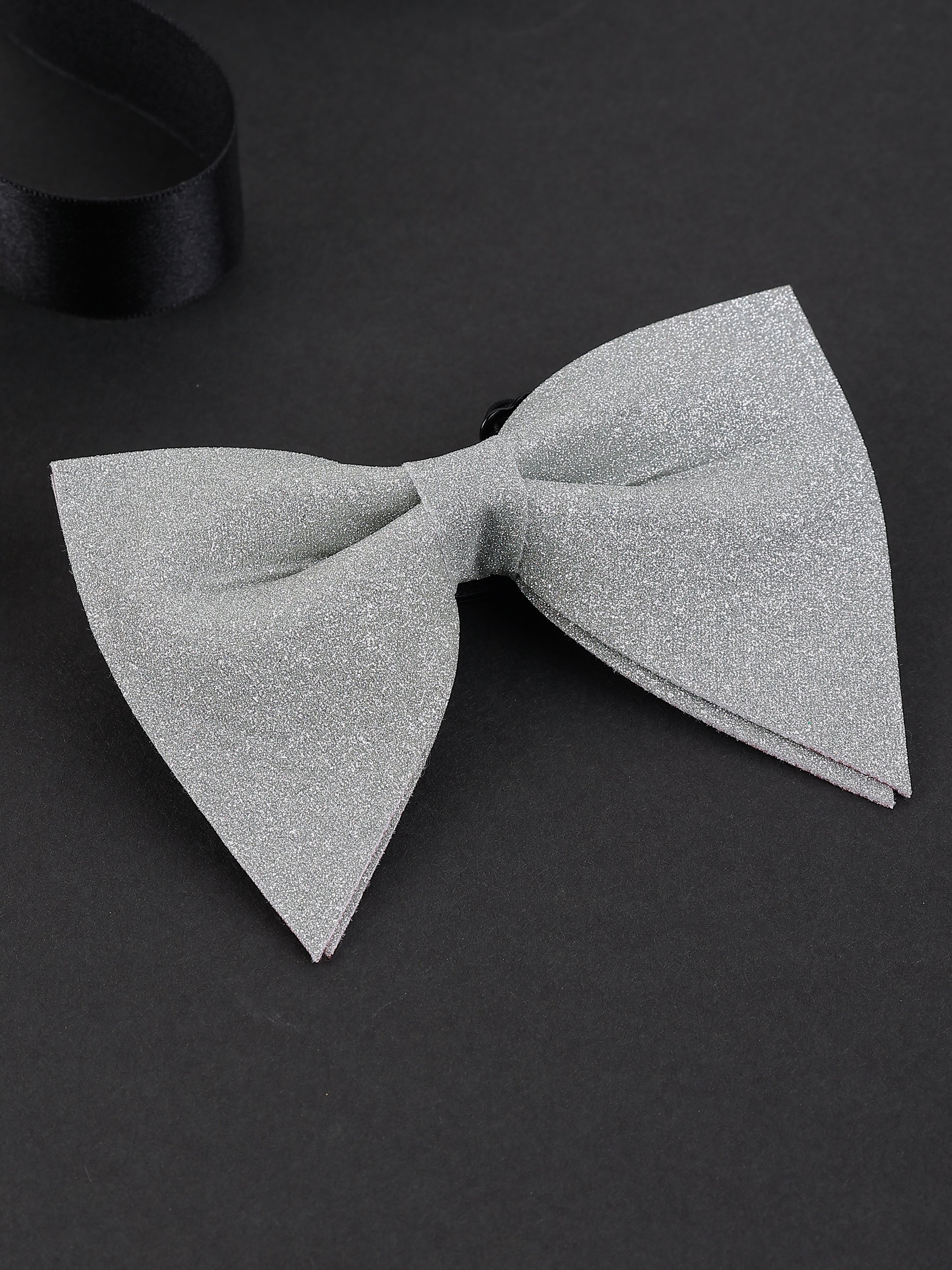 Silver Stardust Shimmer Bow Tie