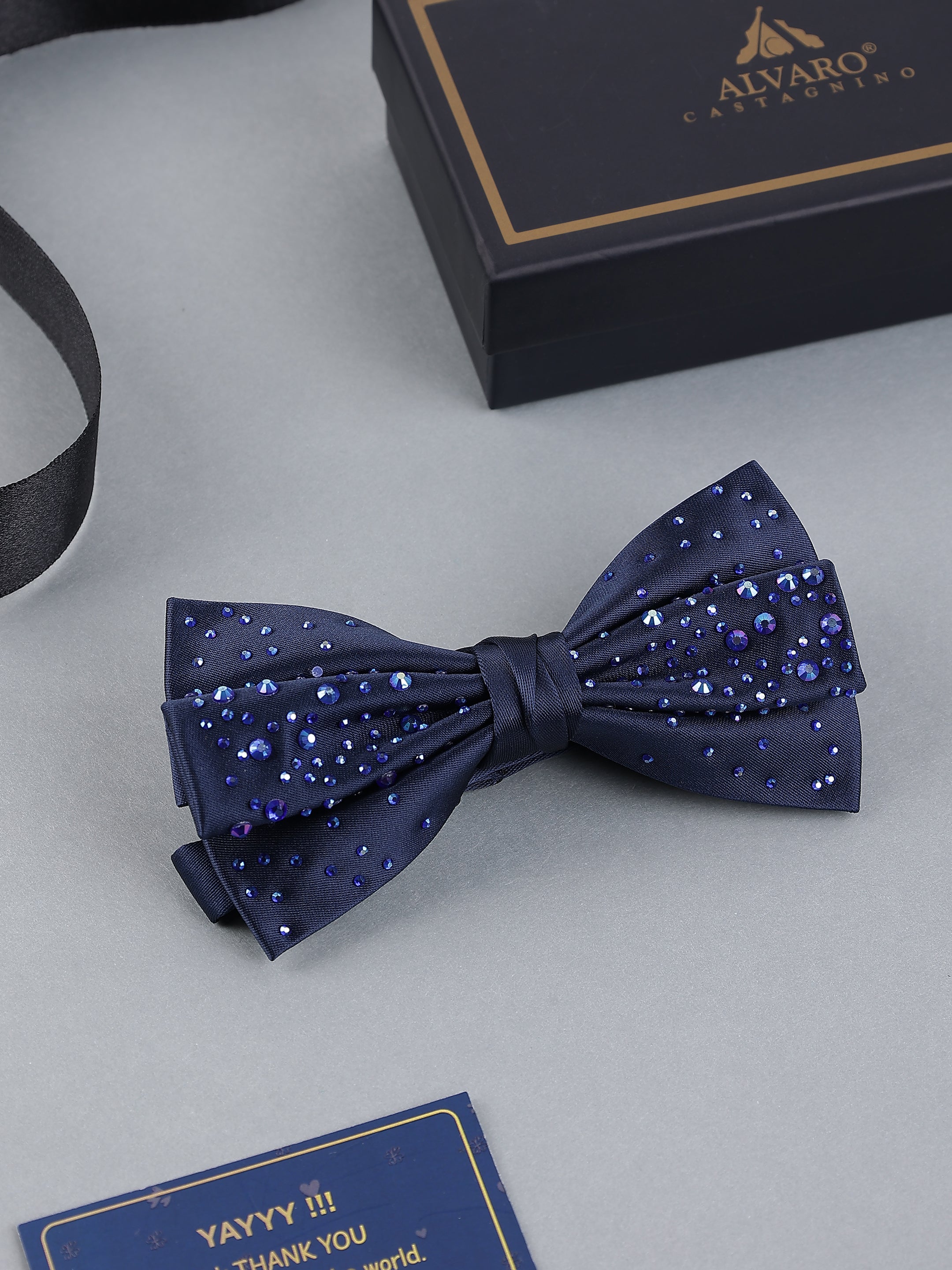 Sapphire Galaxy Stardust Bow Tie