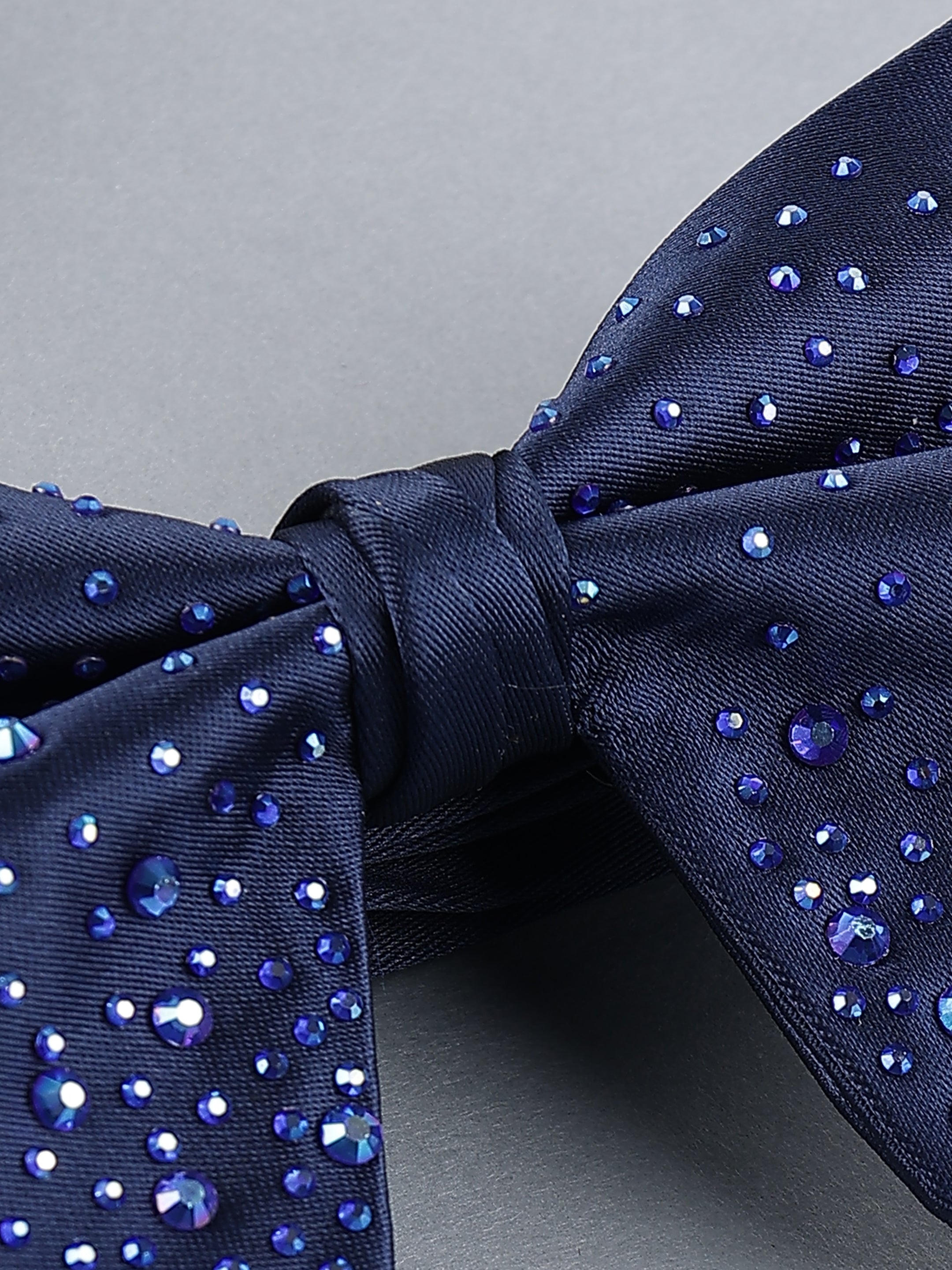 Sapphire Stardust Embellished Bow Tie
