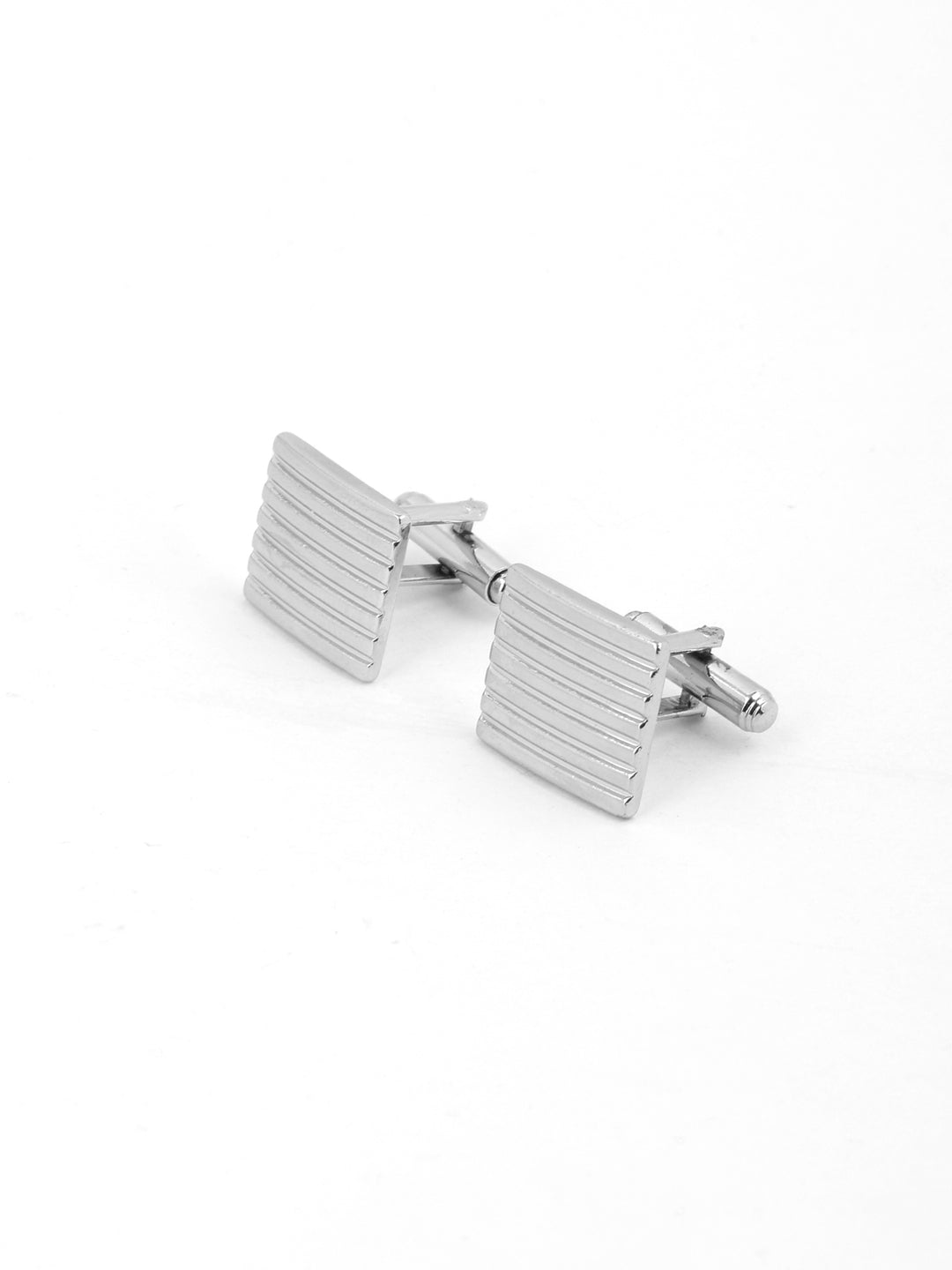 Premium Silver Striped Cufflink
