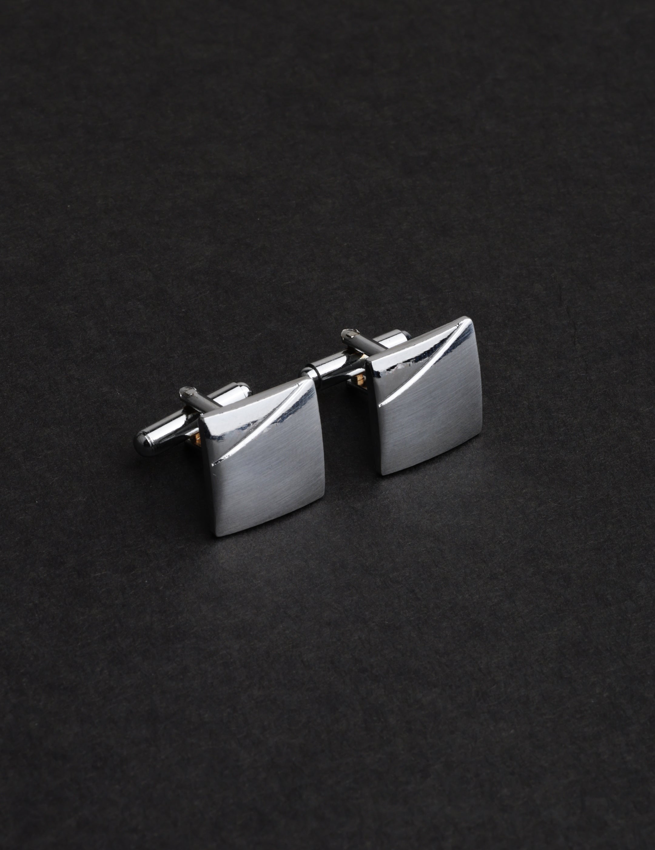 Minimalist Silver Square Cufflink