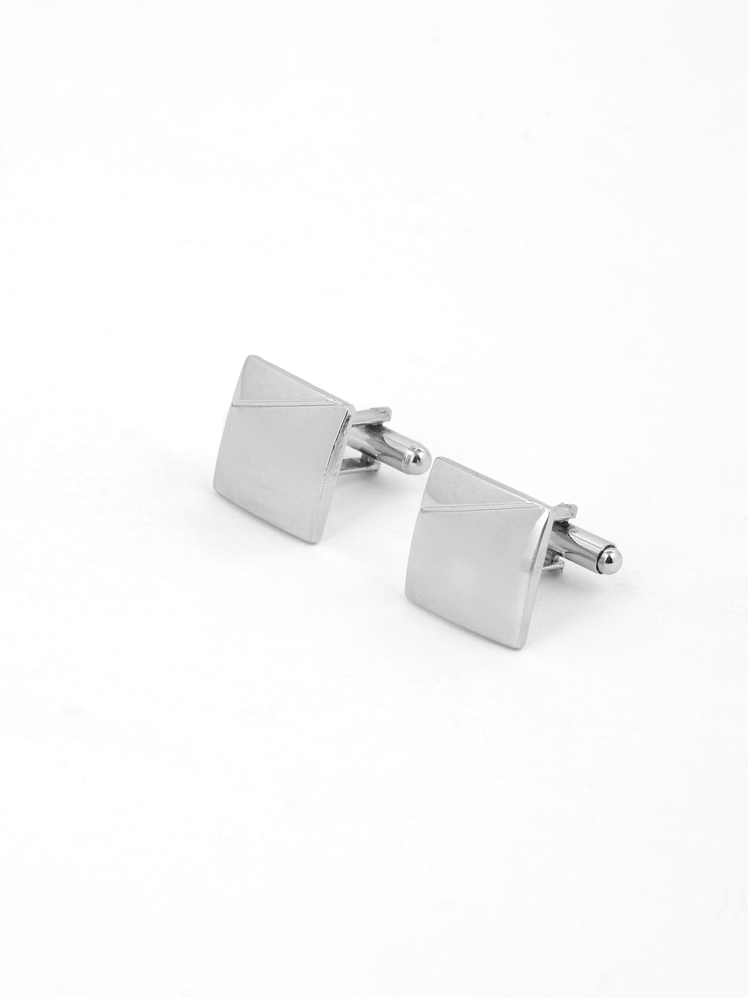 Minimalist Silver Square Cufflink