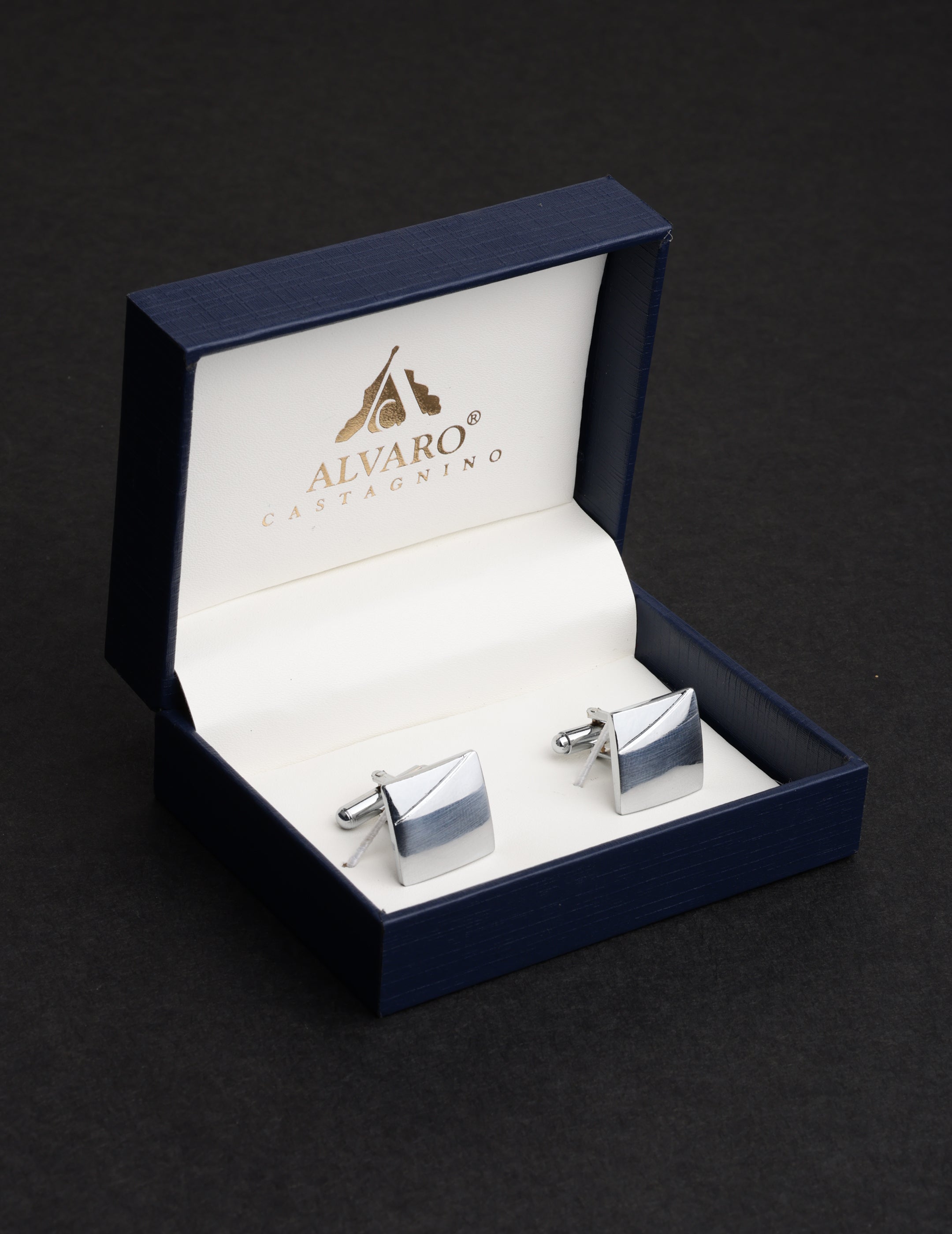 Minimalist Silver Square Cufflink