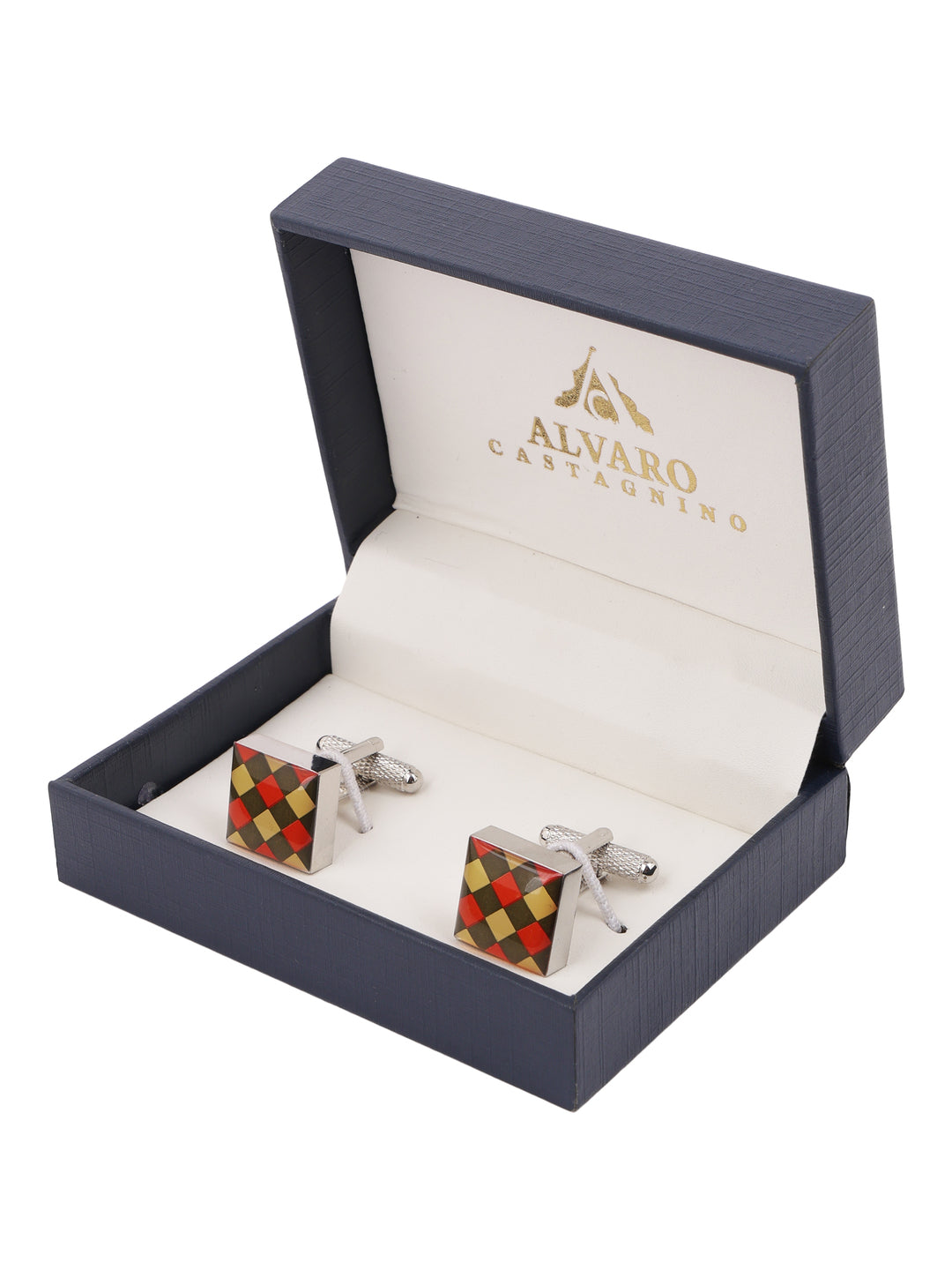 Multicolor Diamond Pattern Cufflink