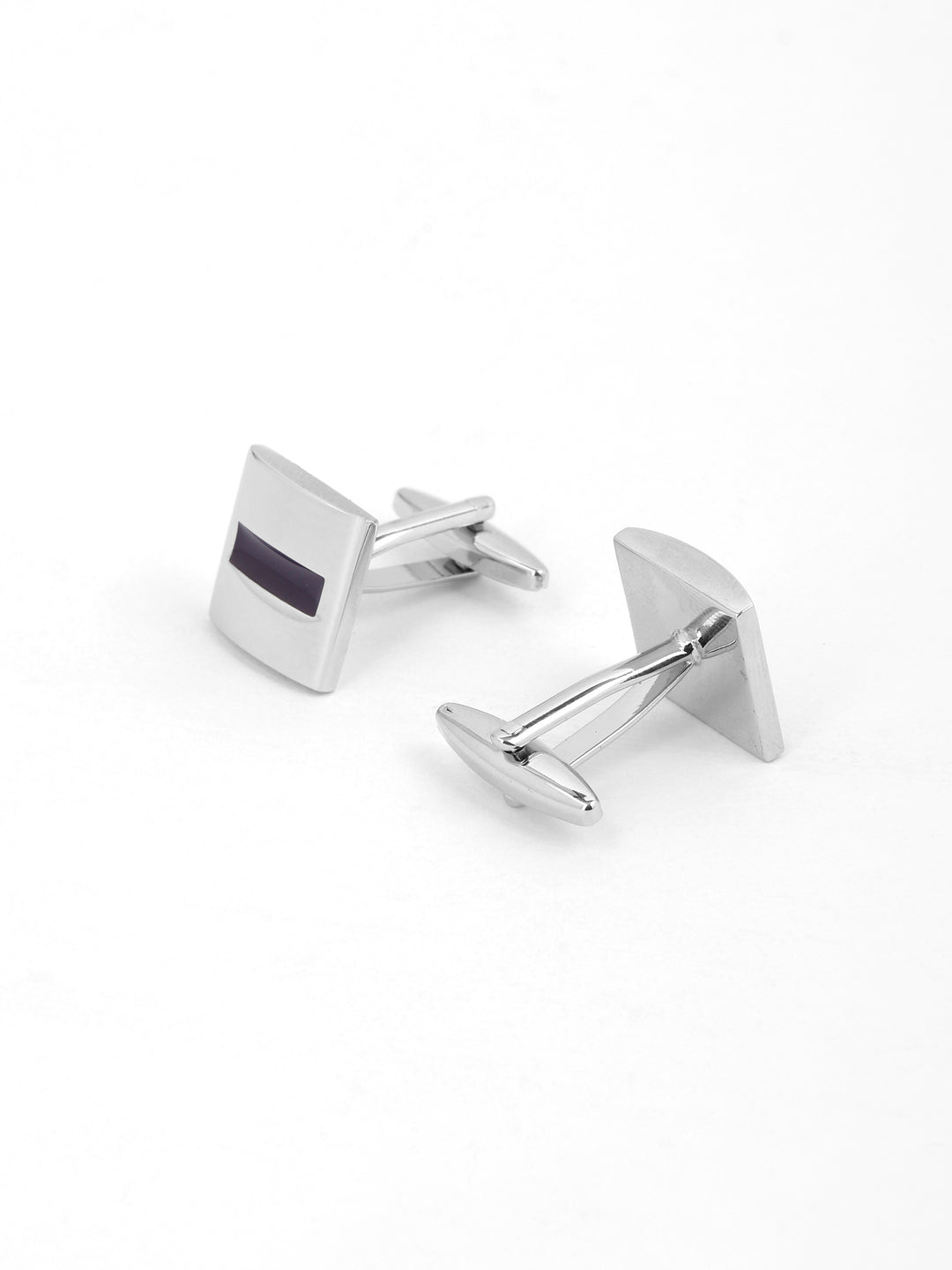 Alvaro Castagnino Silver & Purple Coloured Cufflink for Men