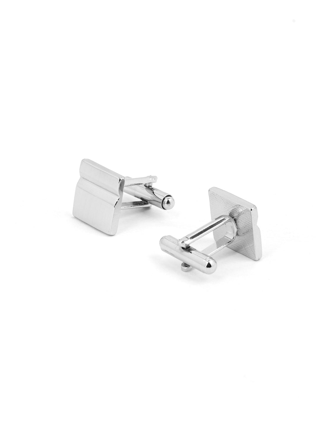 Silver Bar Textured Cufflink