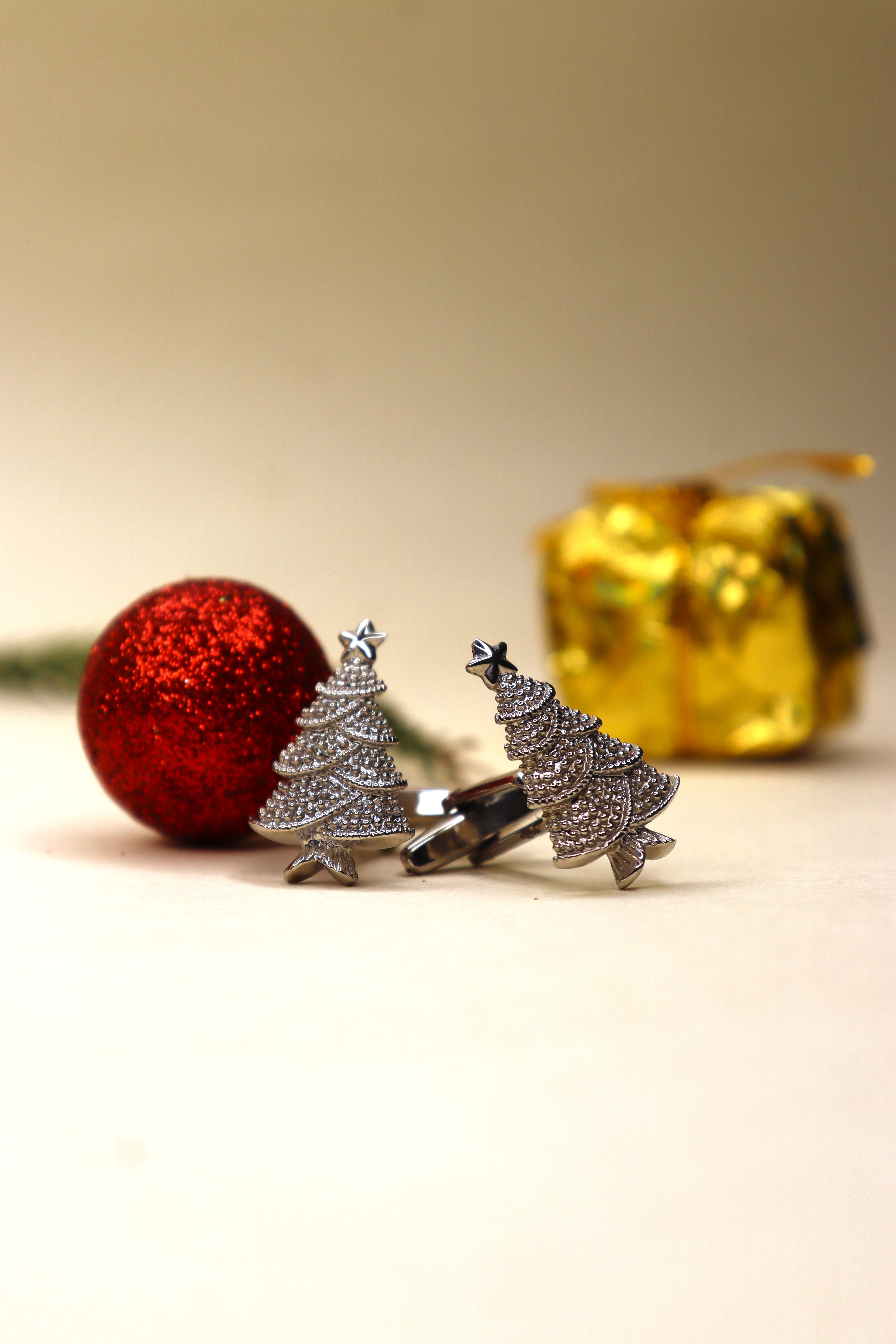 Christmas Silver Cufflink