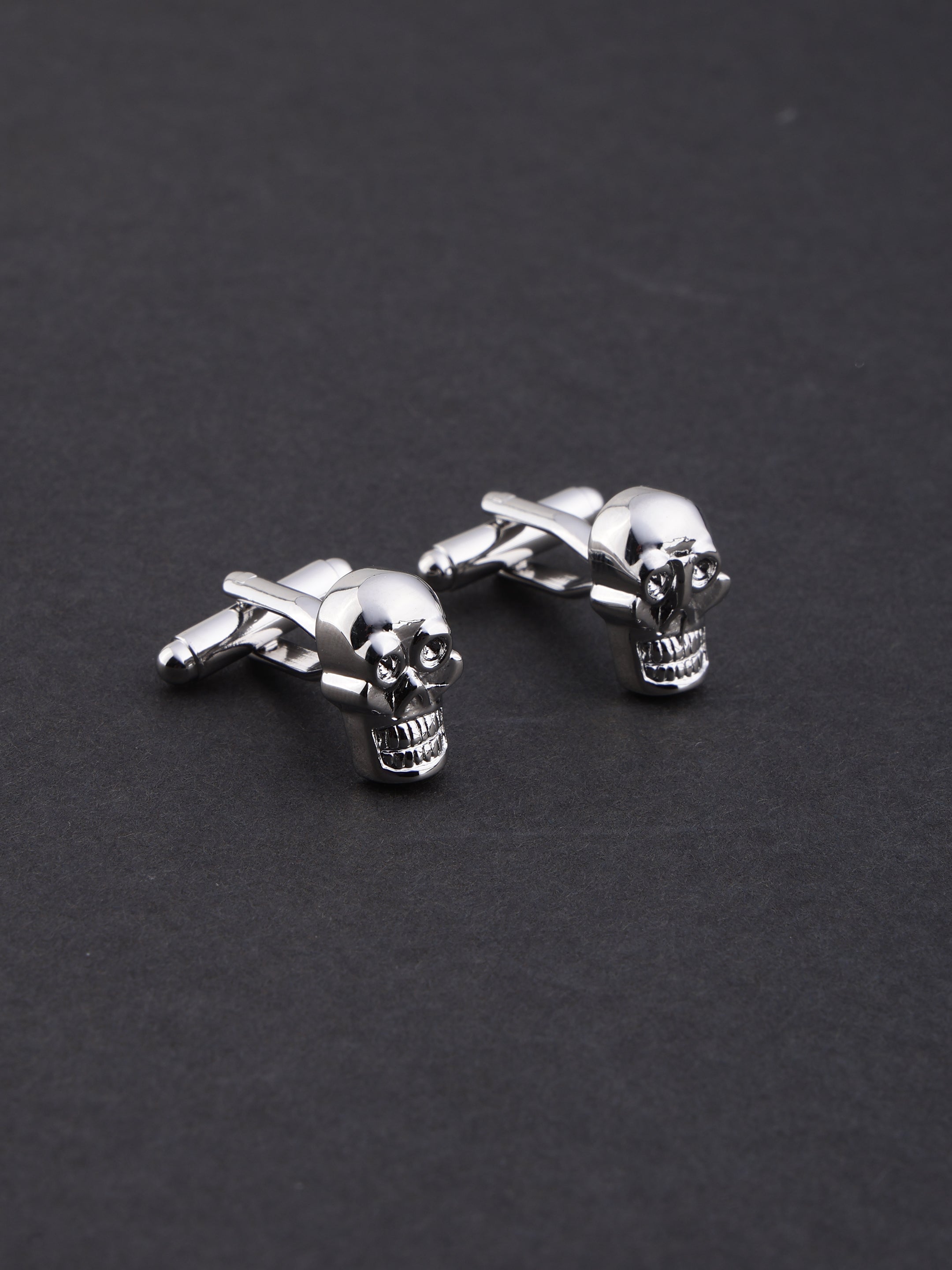 Silver Gothic Skull Cufflinks