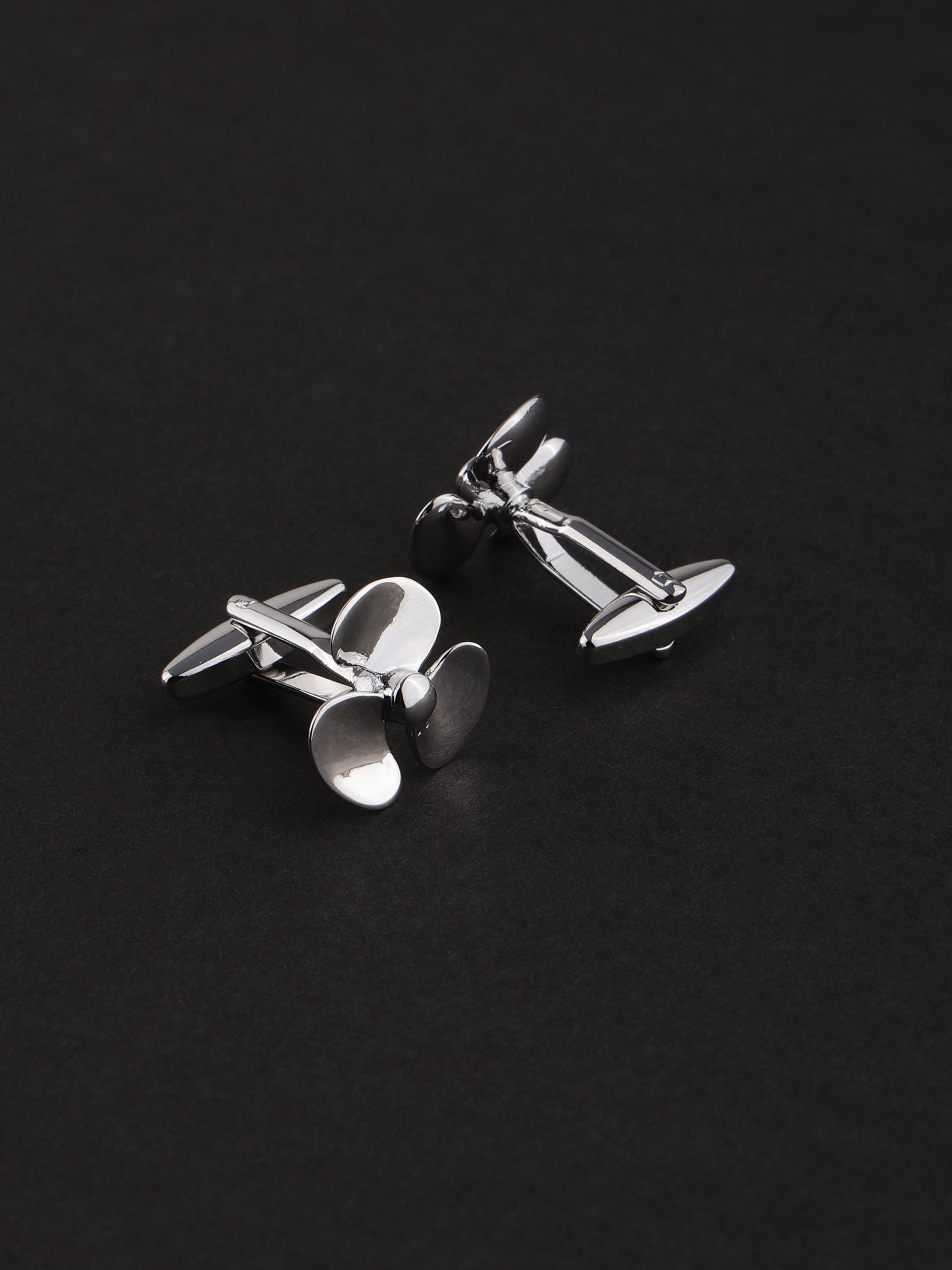 Silver Boat Propeller Nautical Cufflinks