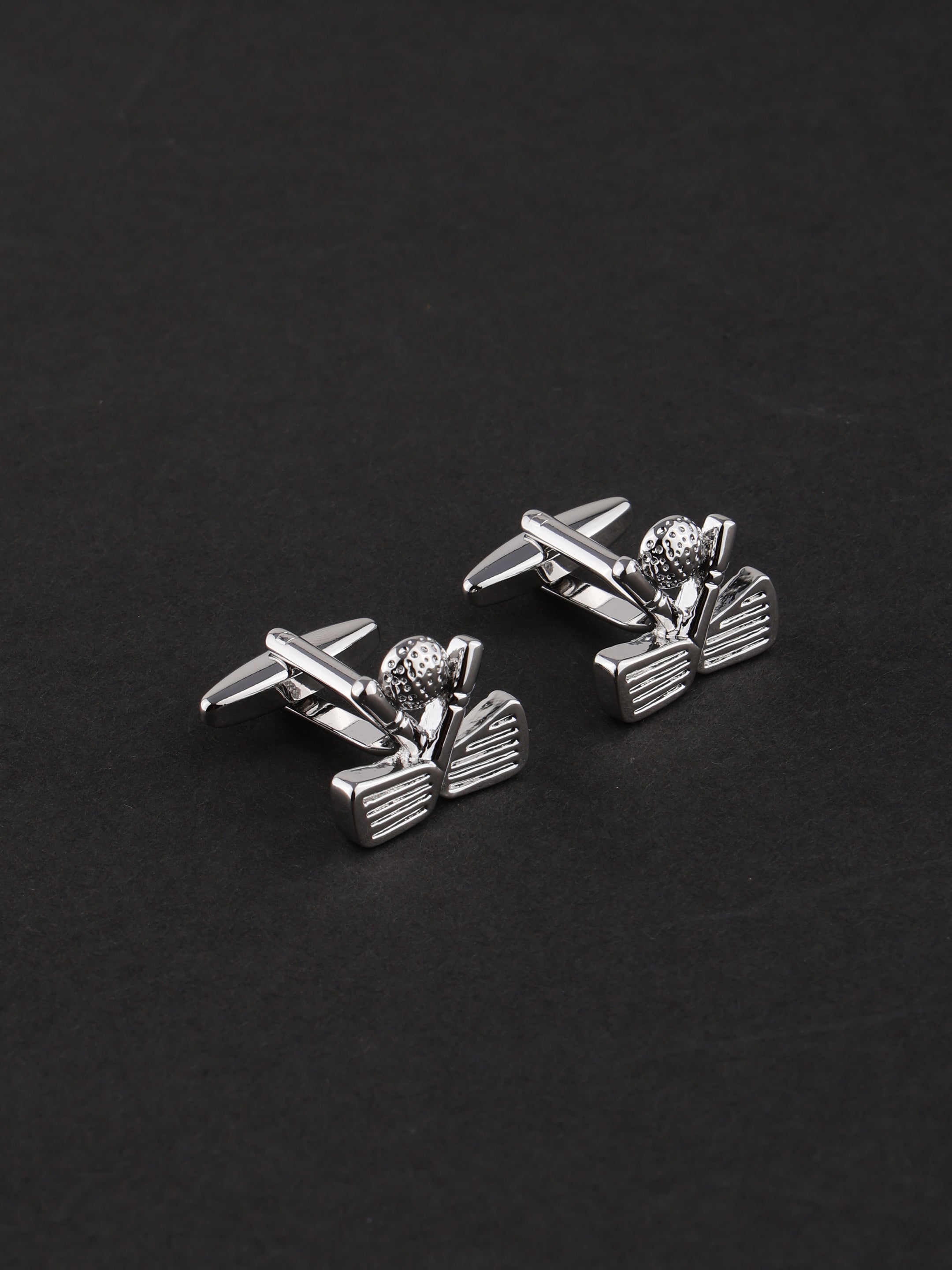 Silver Golf Club & Ball Cufflinks