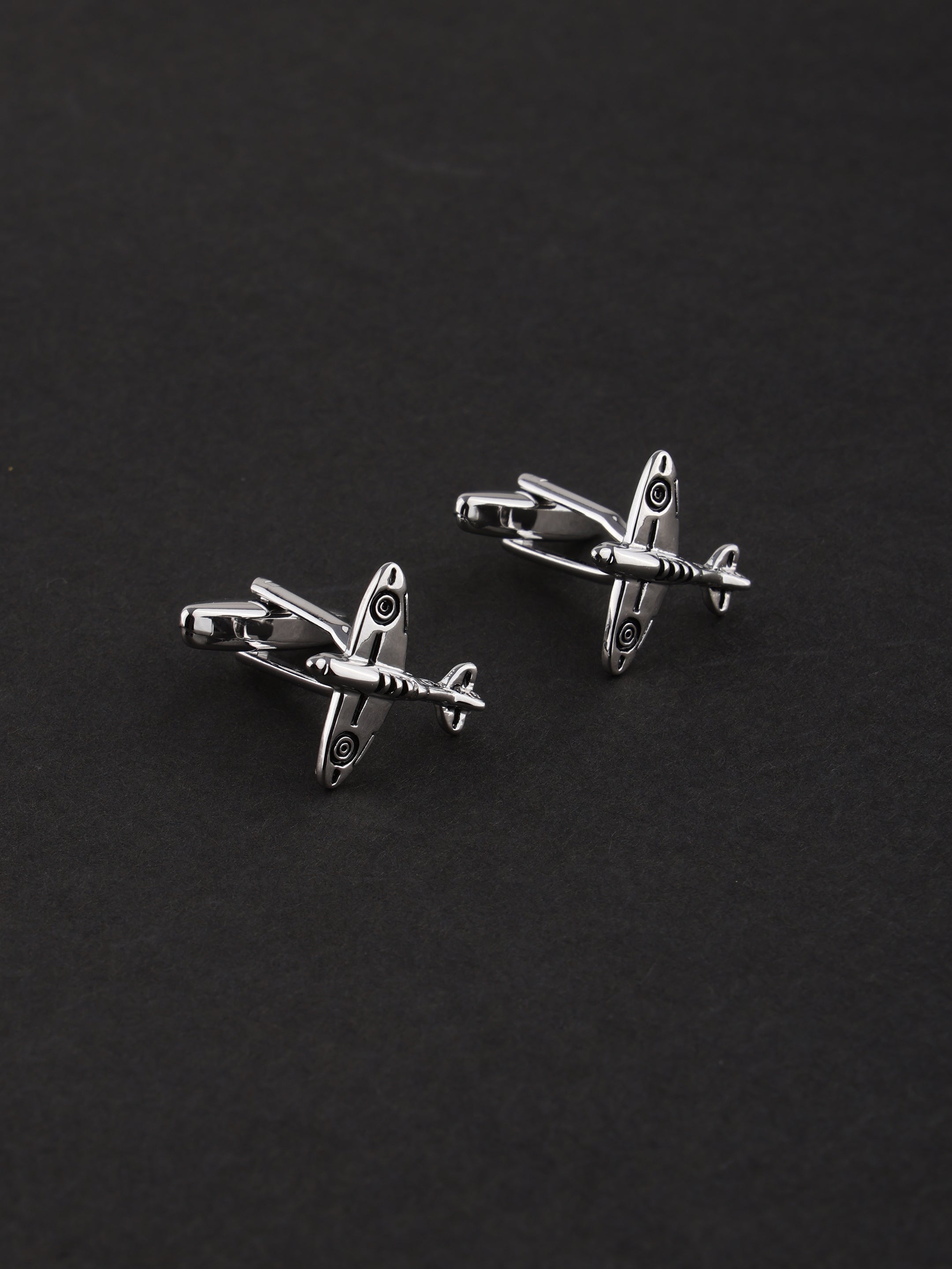 Vintage Airplane Silver Cufflinks