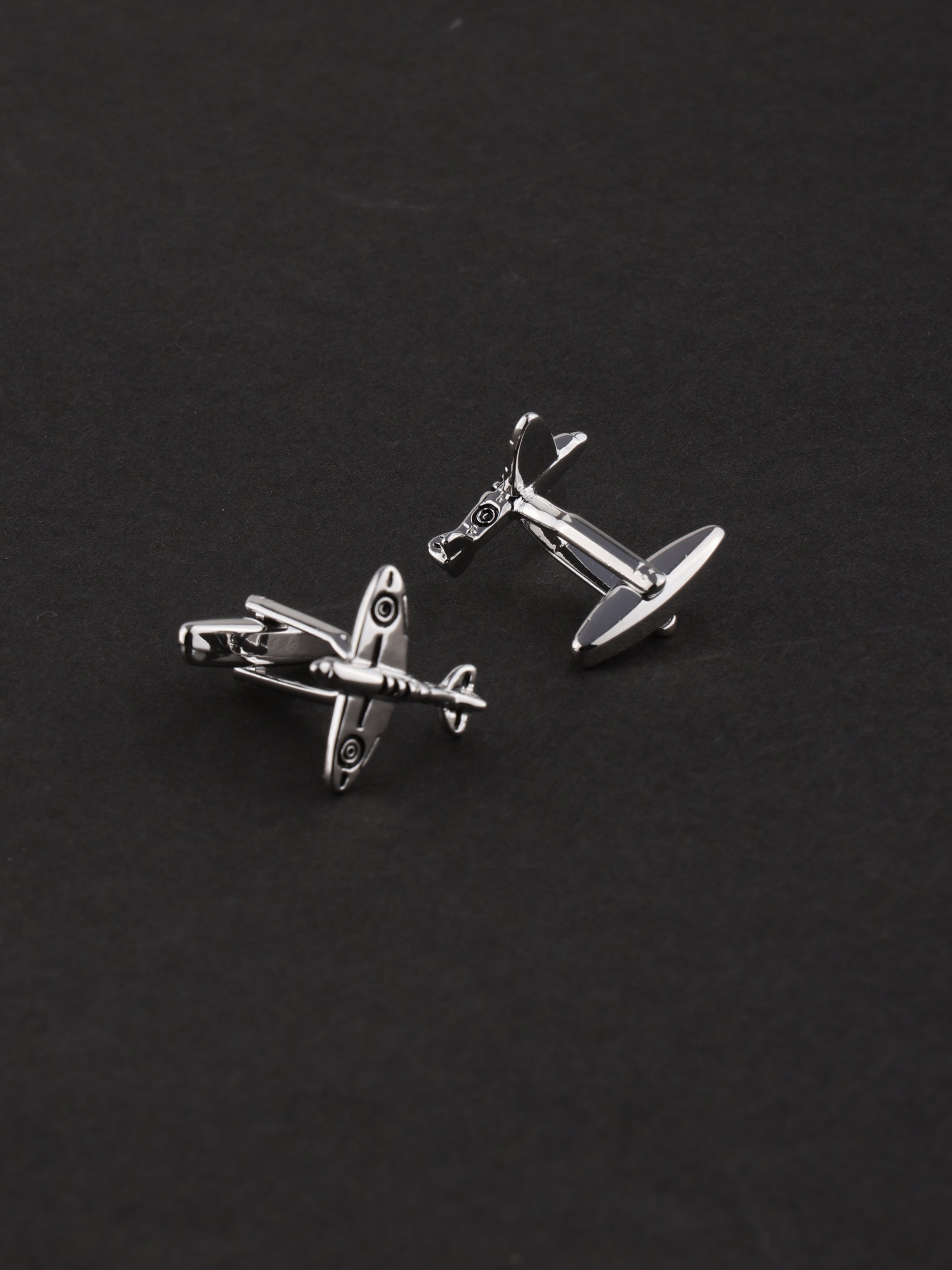 Vintage Airplane Silver Cufflinks