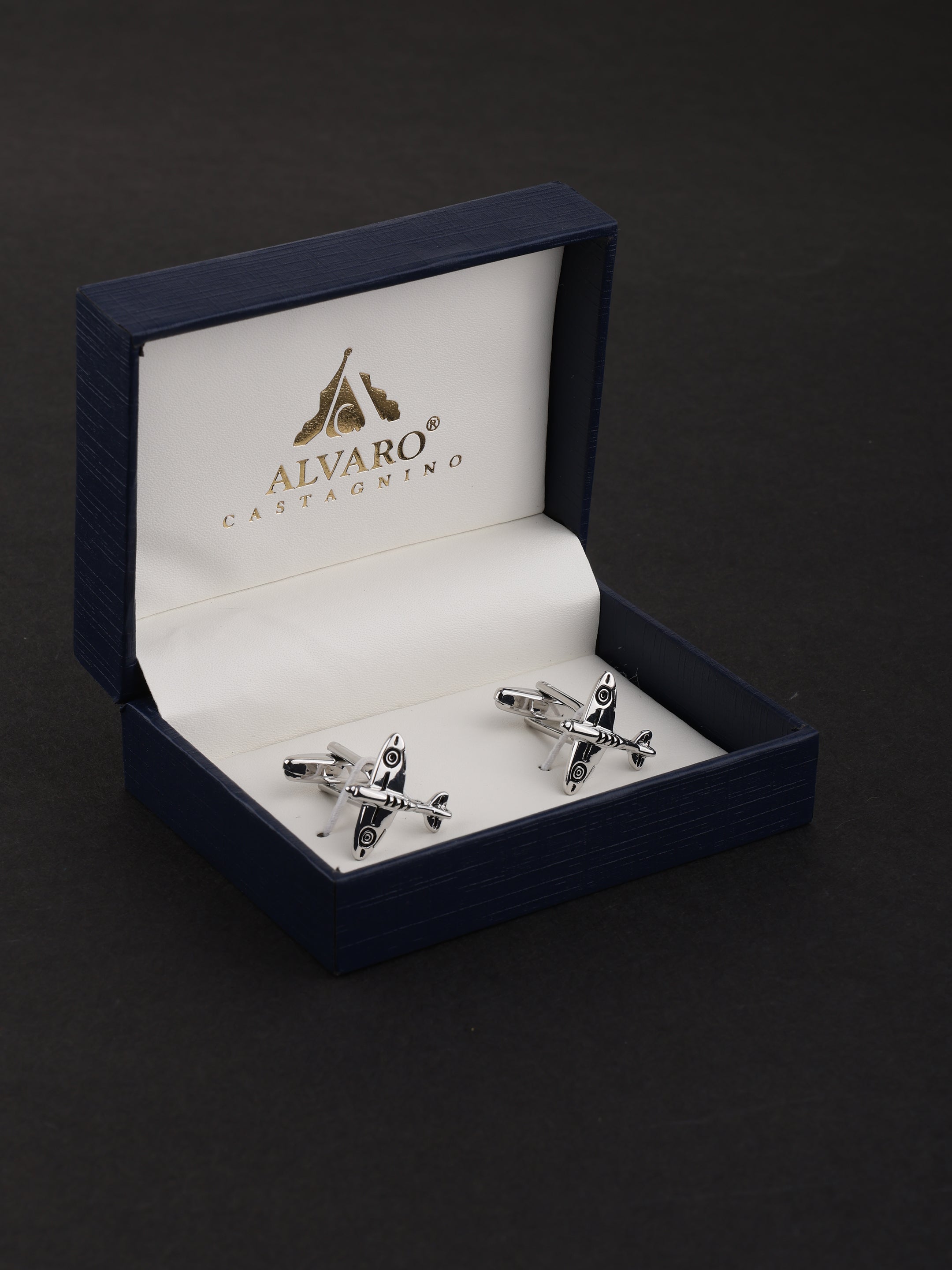 Vintage Airplane Silver Cufflinks