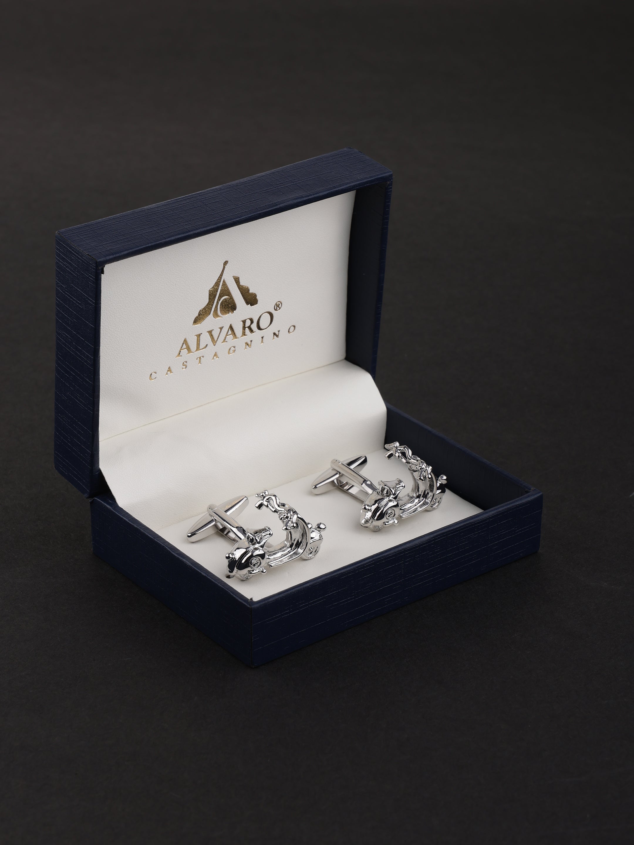Scooter Silver Cufflinks