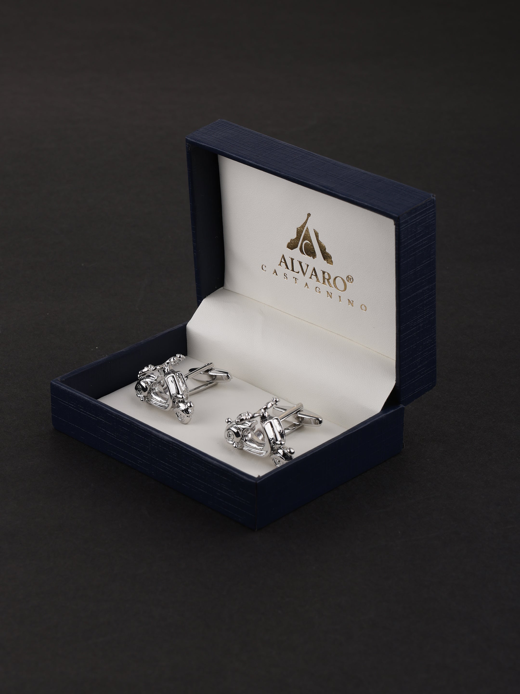 Scooter Silver Cufflinks