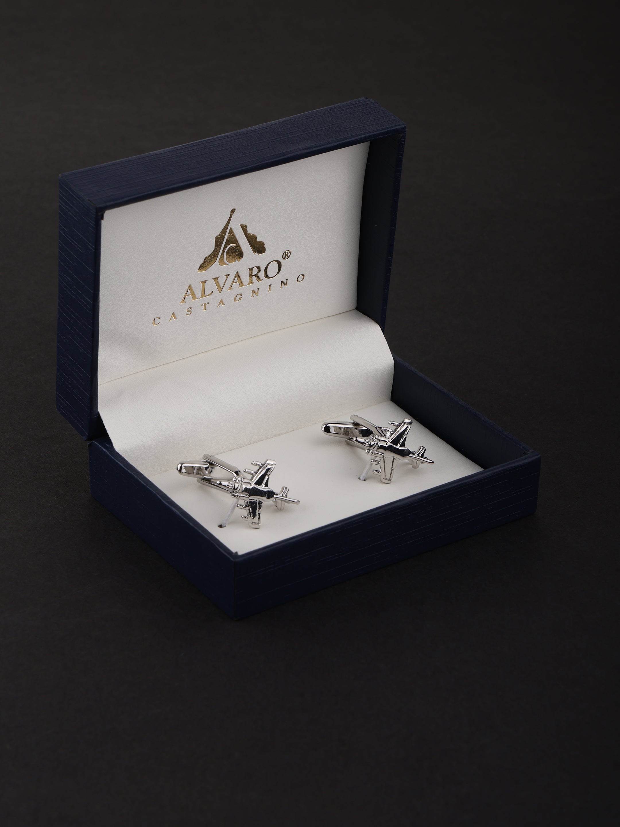Fighter Jet Silver Cufflinks