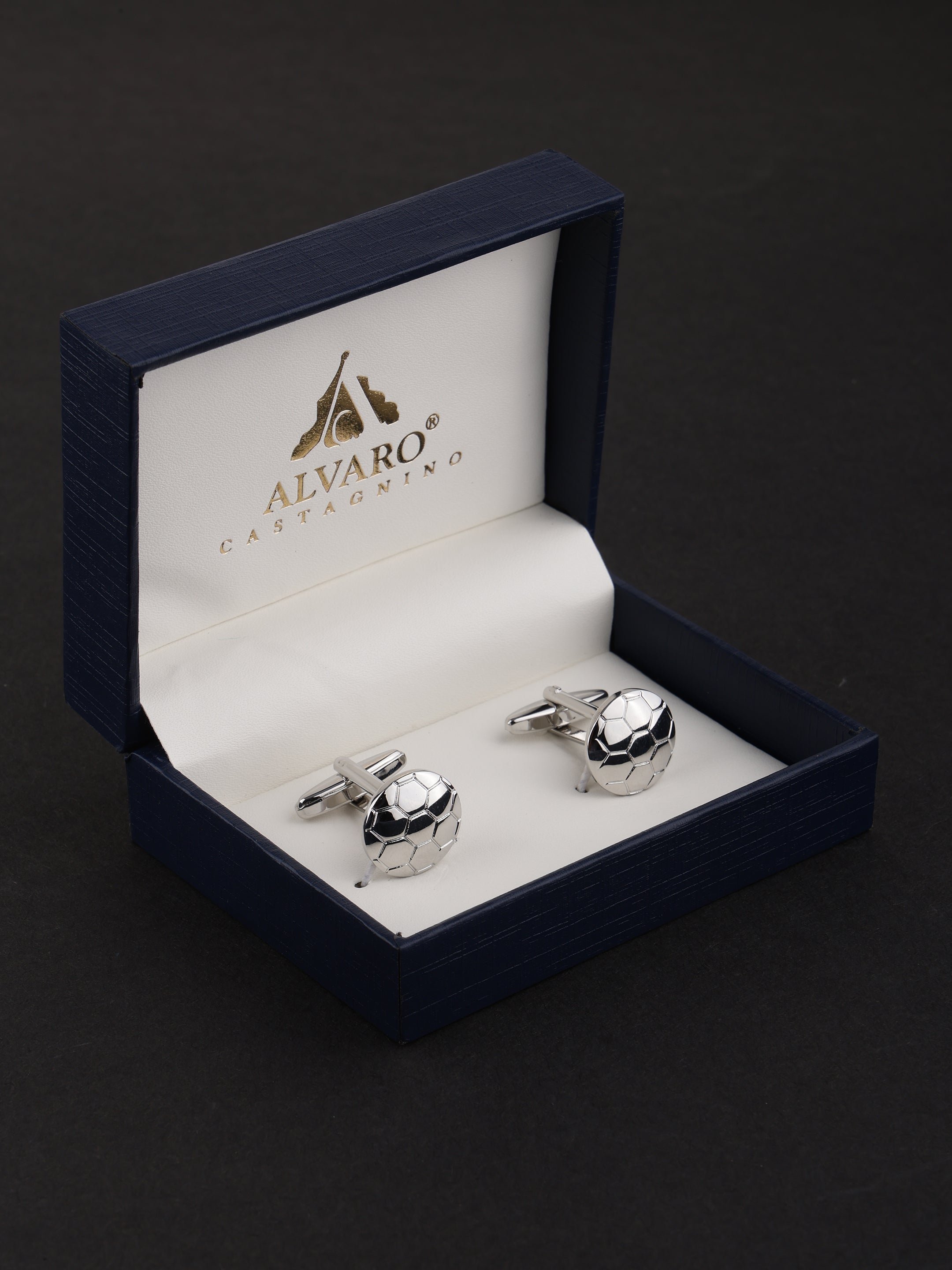 Football Silver Cufflinks