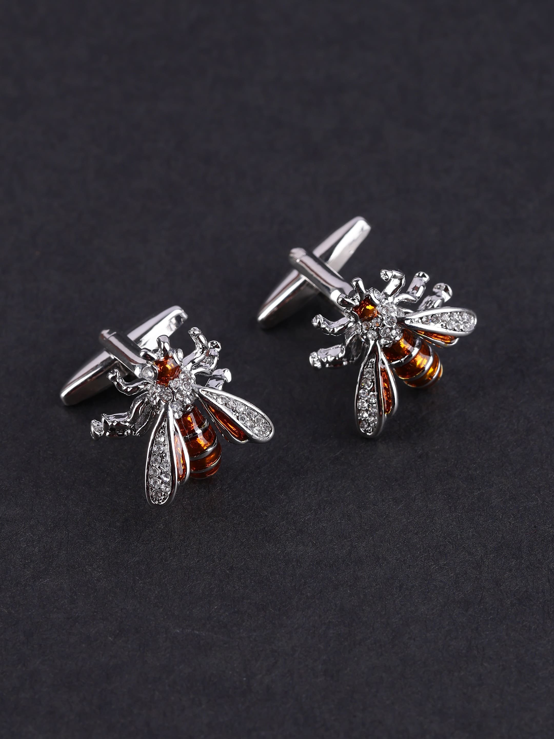 Royal Bee Crystal Cufflinks