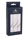 Alvaro Castagnino Men Pack Of 3 Striped Pure Cotton Handkerchief