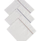 Alvaro Castagnino Men Pack Of 3 Striped Pure Cotton Handkerchief