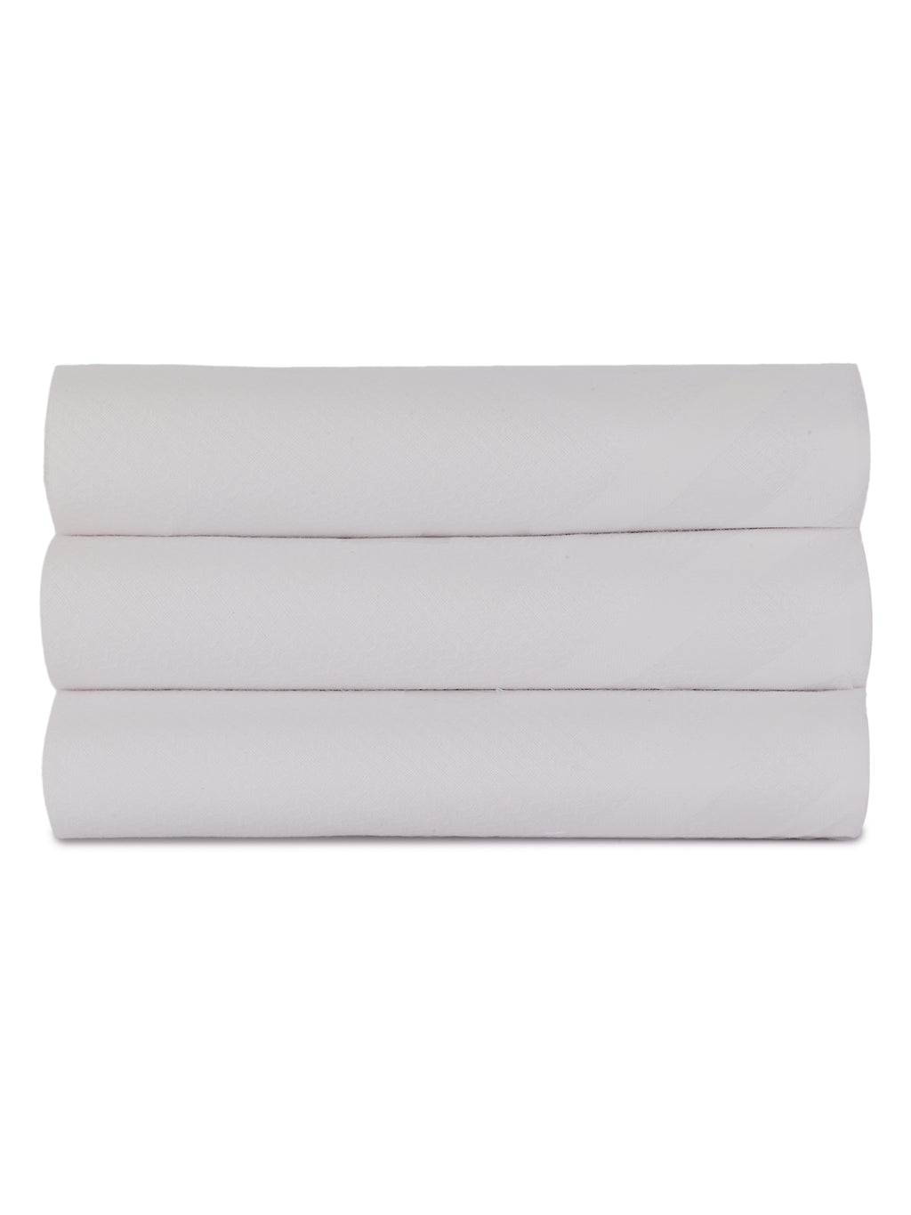 Alvaro Castagnino Men Pack Of 3 White Pure Cotton Handkerchief