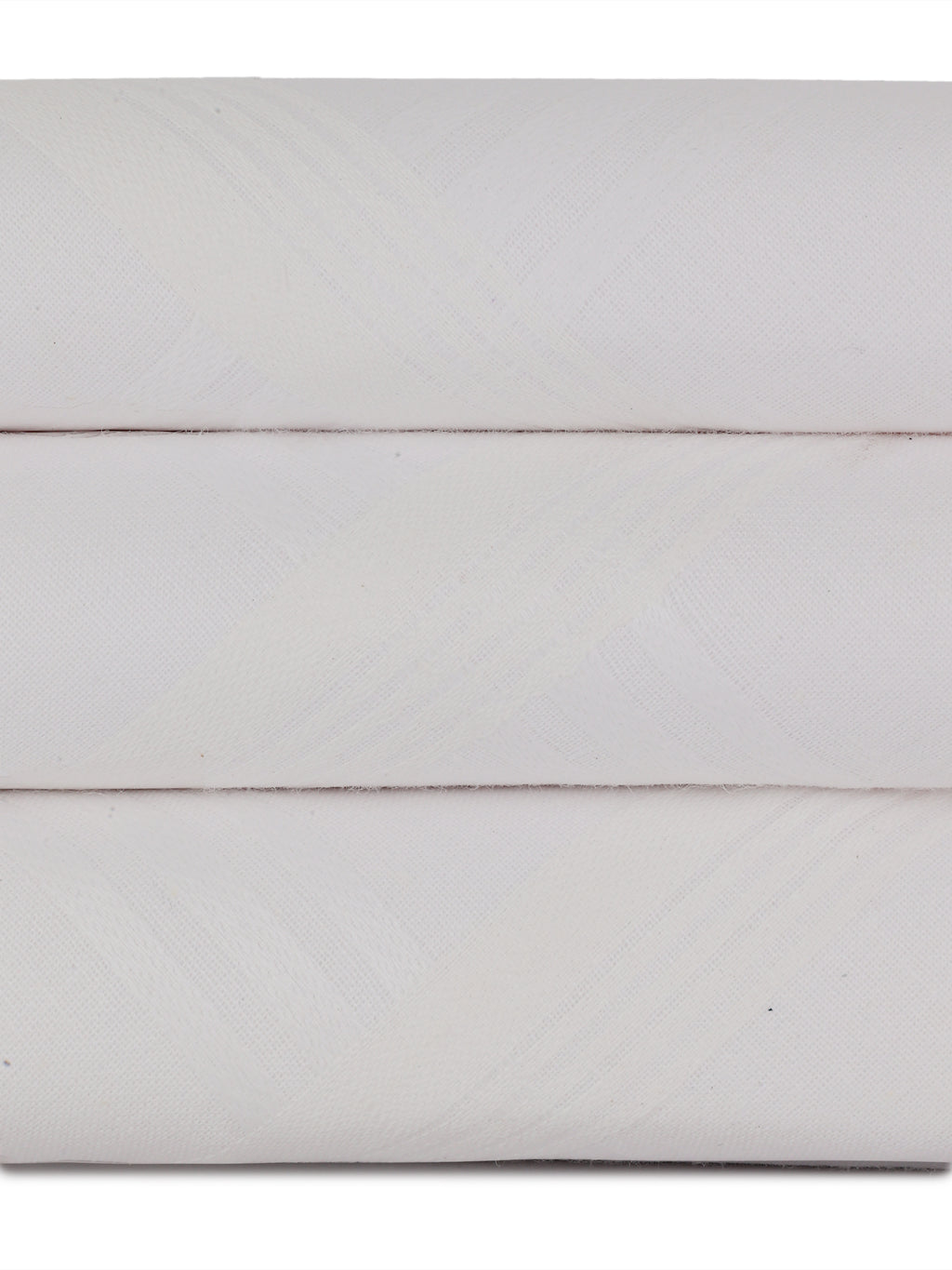 Alvaro Castagnino Men Pack Of 3 White Pure Cotton Handkerchief