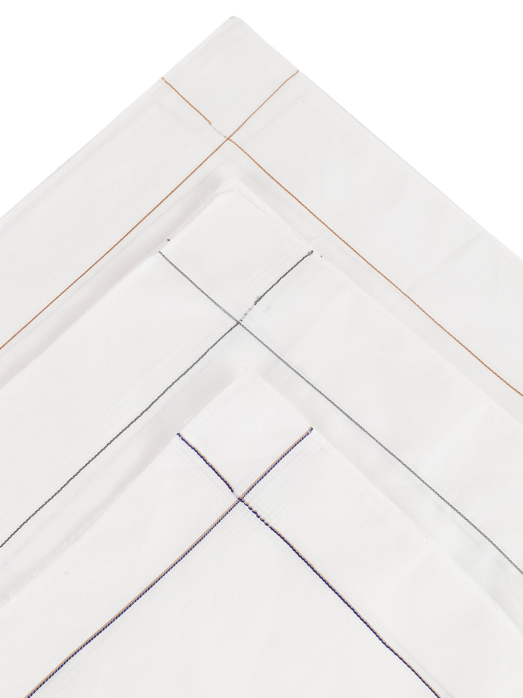 Alvaro Castagnino Men Pack Of 3 Striped Pure Cotton Handkerchief