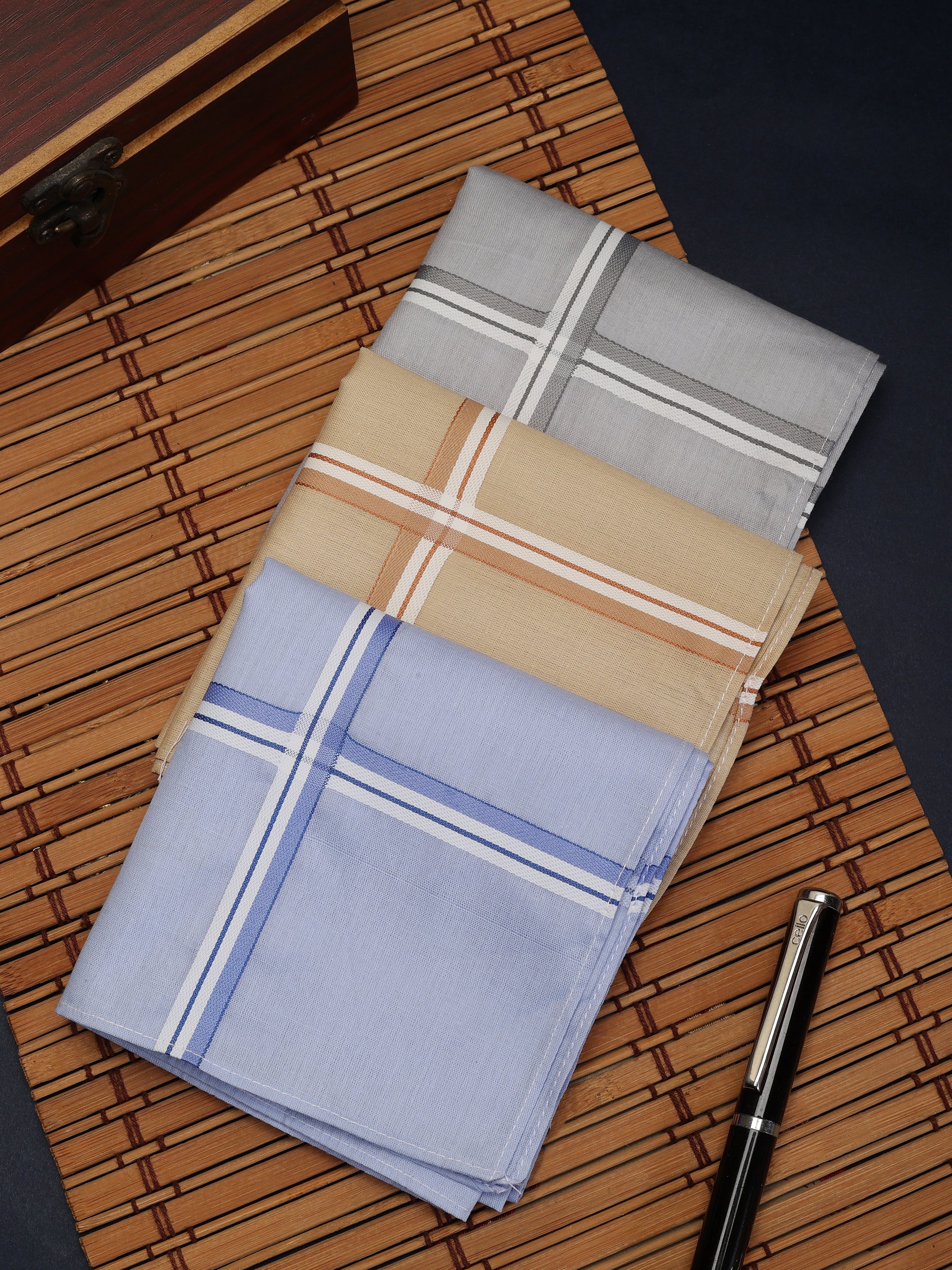 Pastel Check Cotton Handkerchiefs