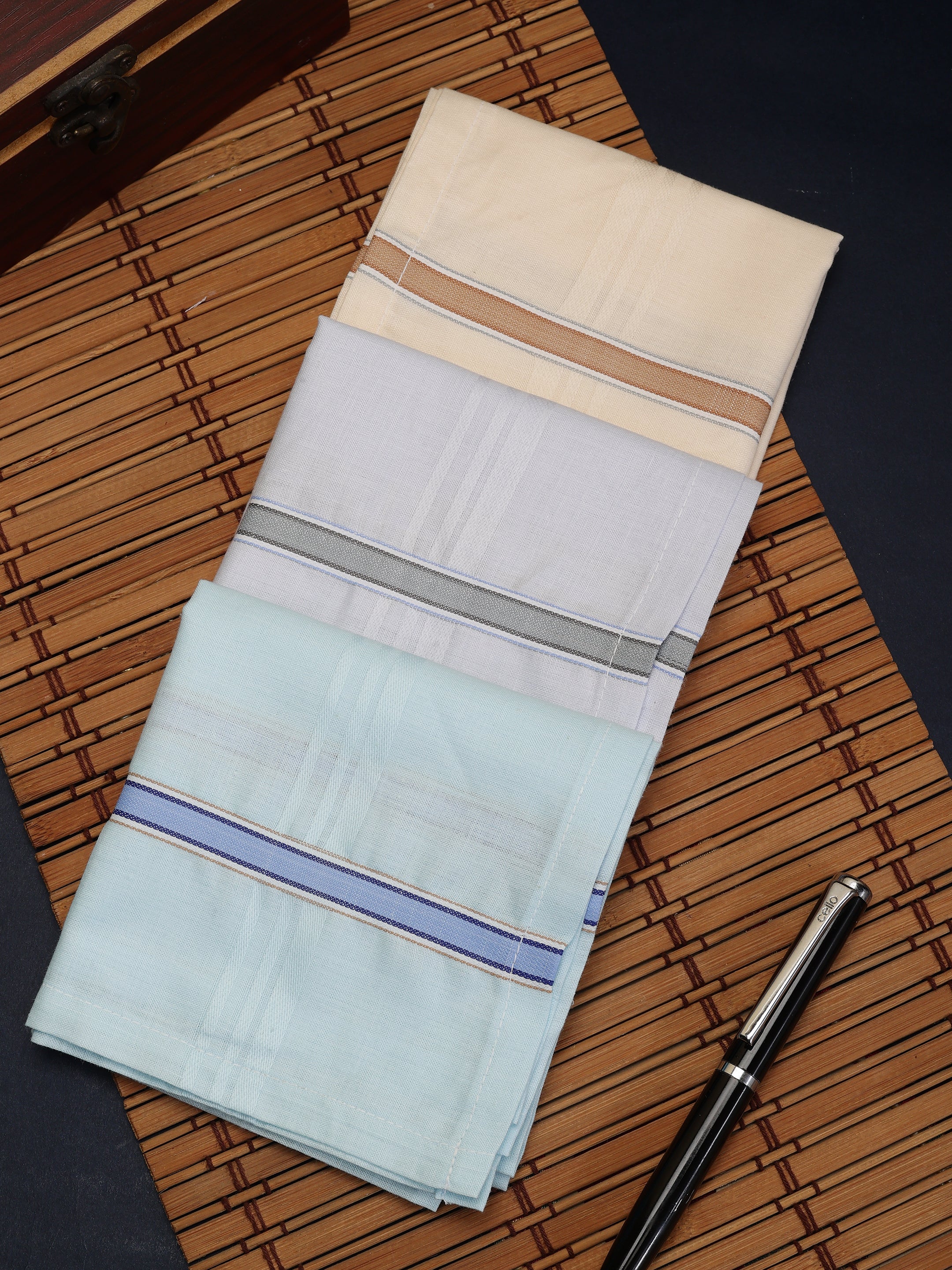 Soft Pastel Cotton Handkerchief