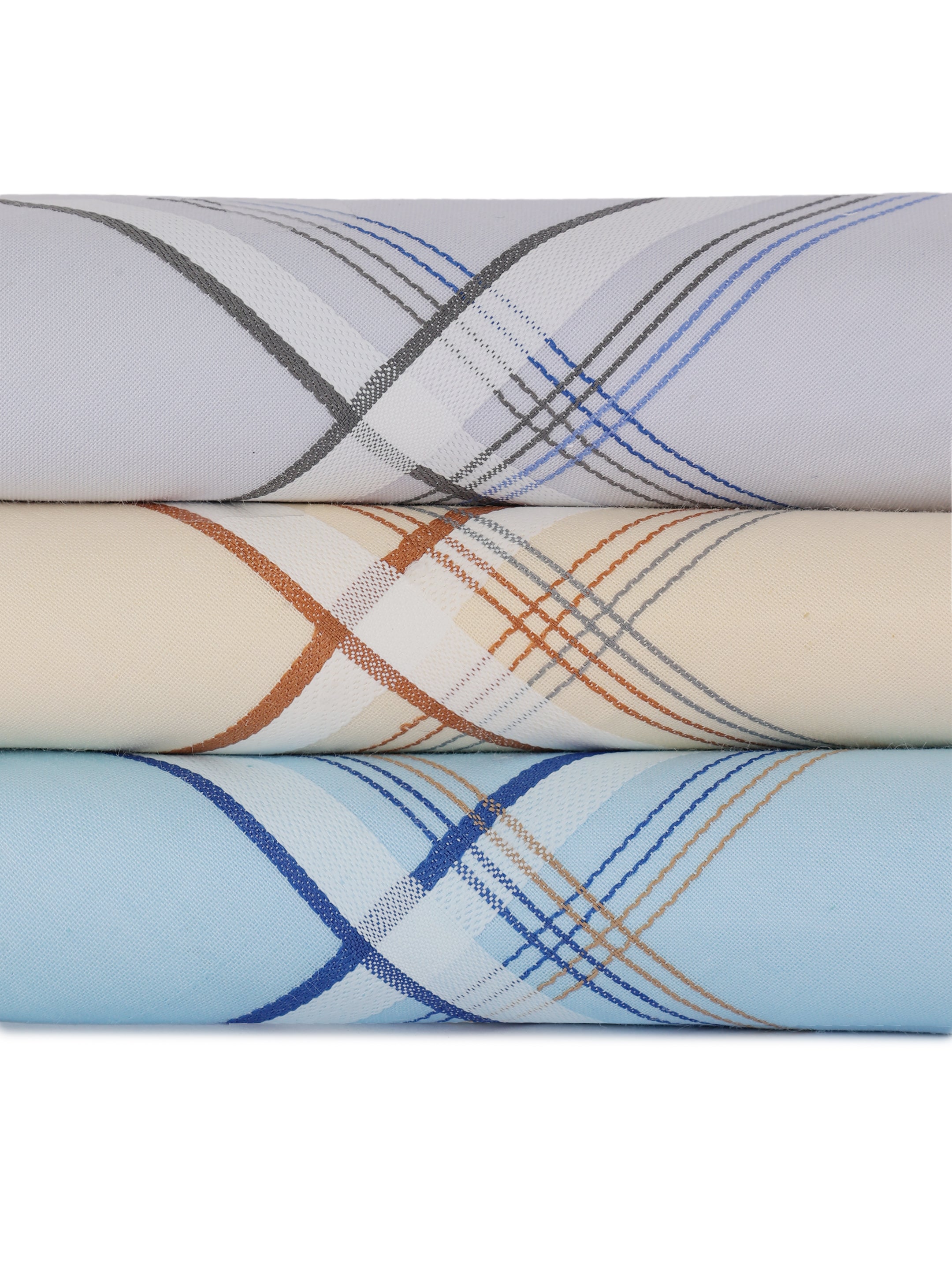 Pastel Checked Cotton Handkerchiefs