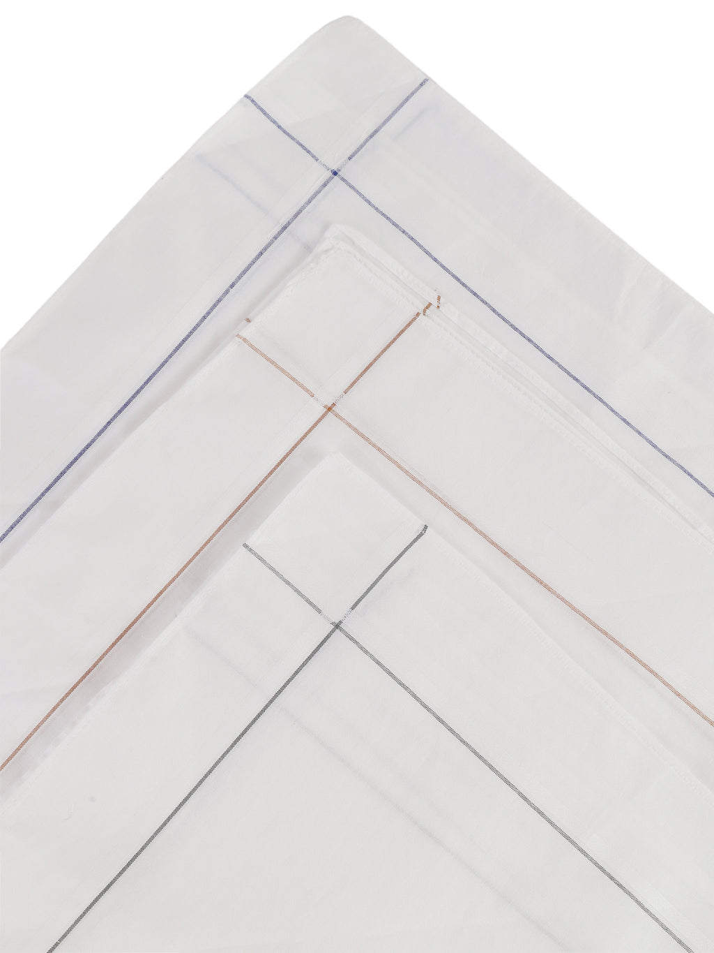 Alvaro Castagnino Men Pack Of 3 Striped Pure Cotton Handkerchief