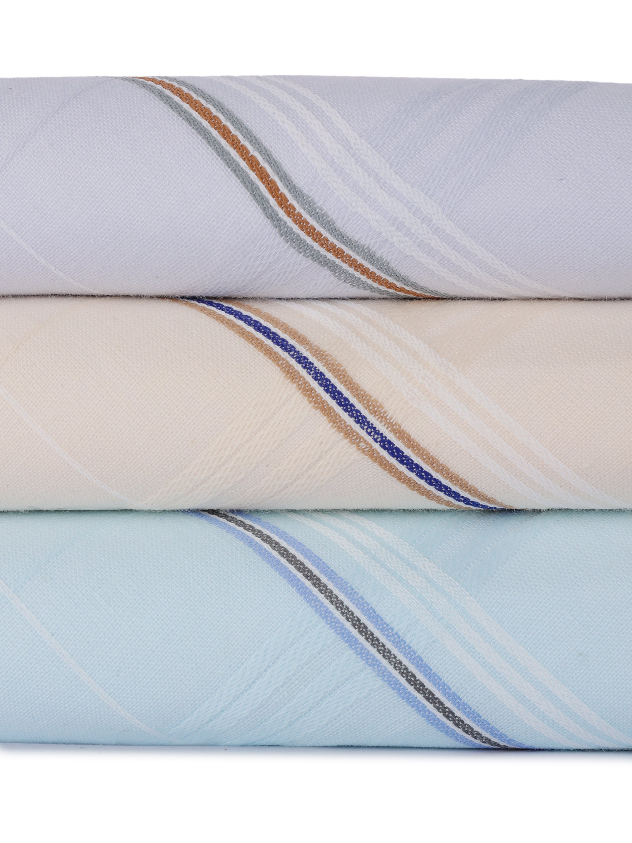Pastel Striped Cotton Handkerchiefs