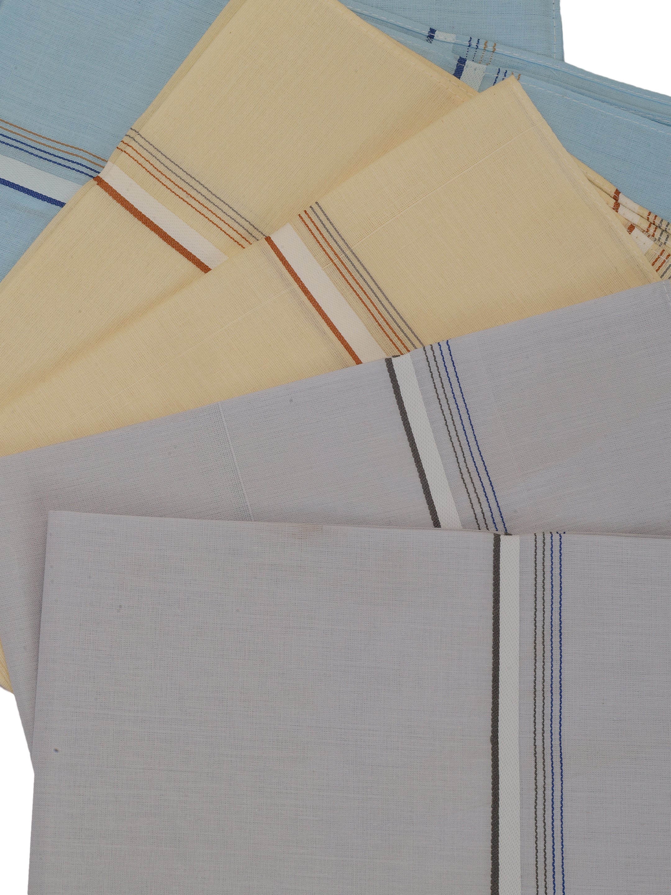 Checkered Stripe Cotton Handkerchiefs