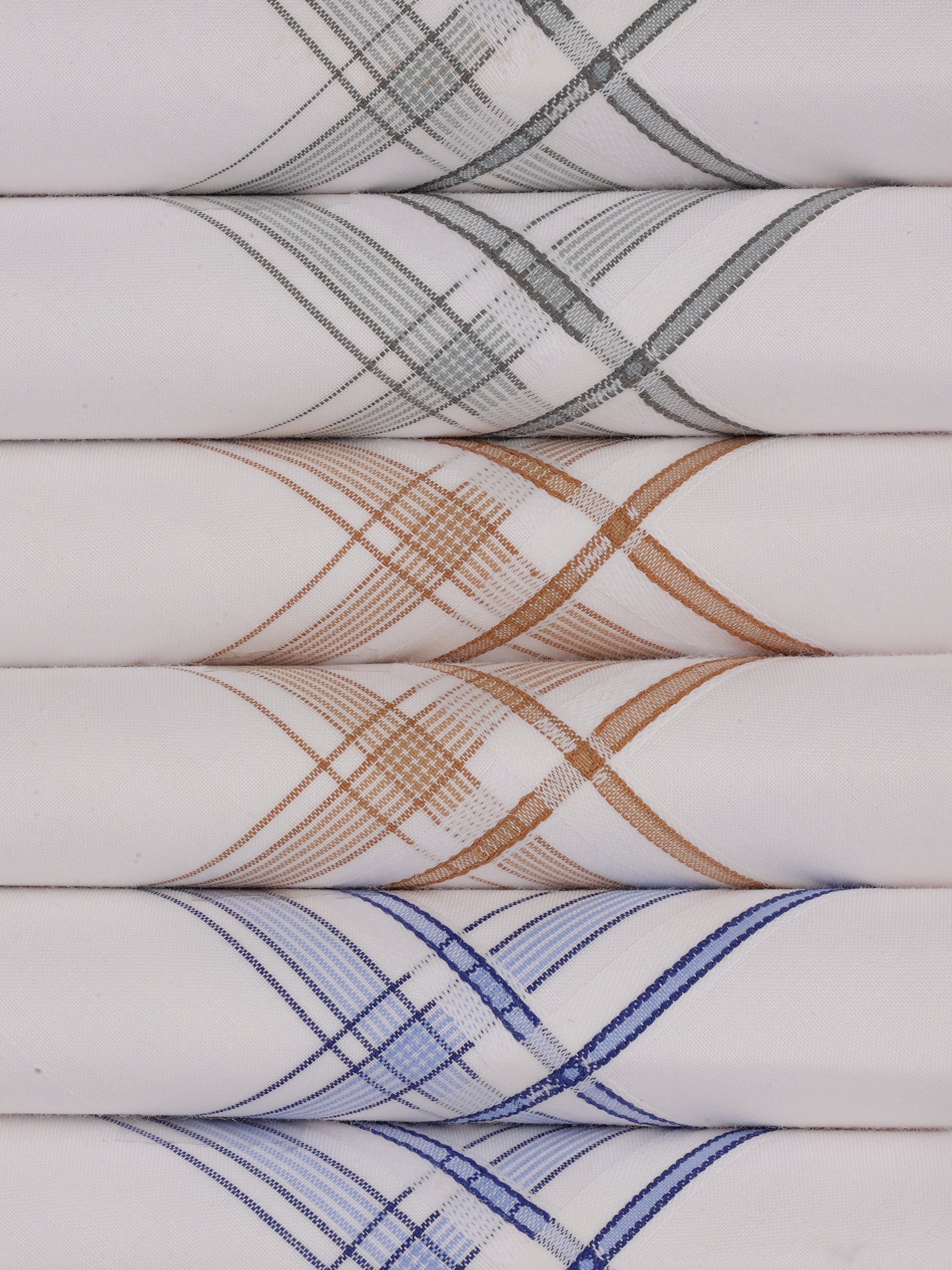 Elegant Checked Cotton Handkerchiefs