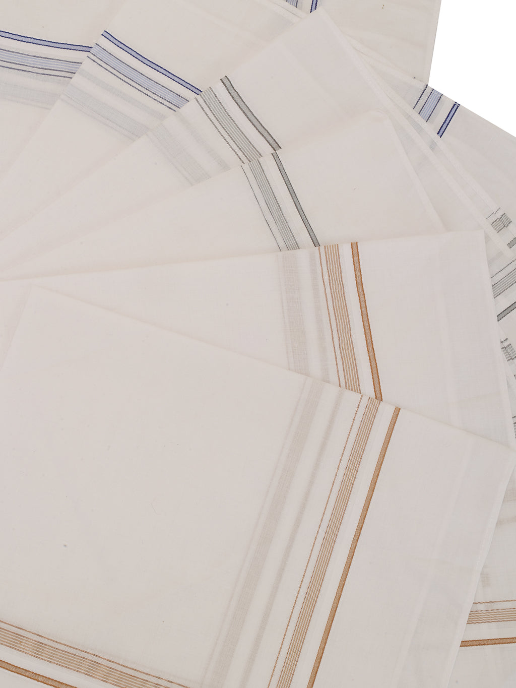 Alvaro Castagnino Men Pack Of 6 Striped Pure Cotton Handkerchief